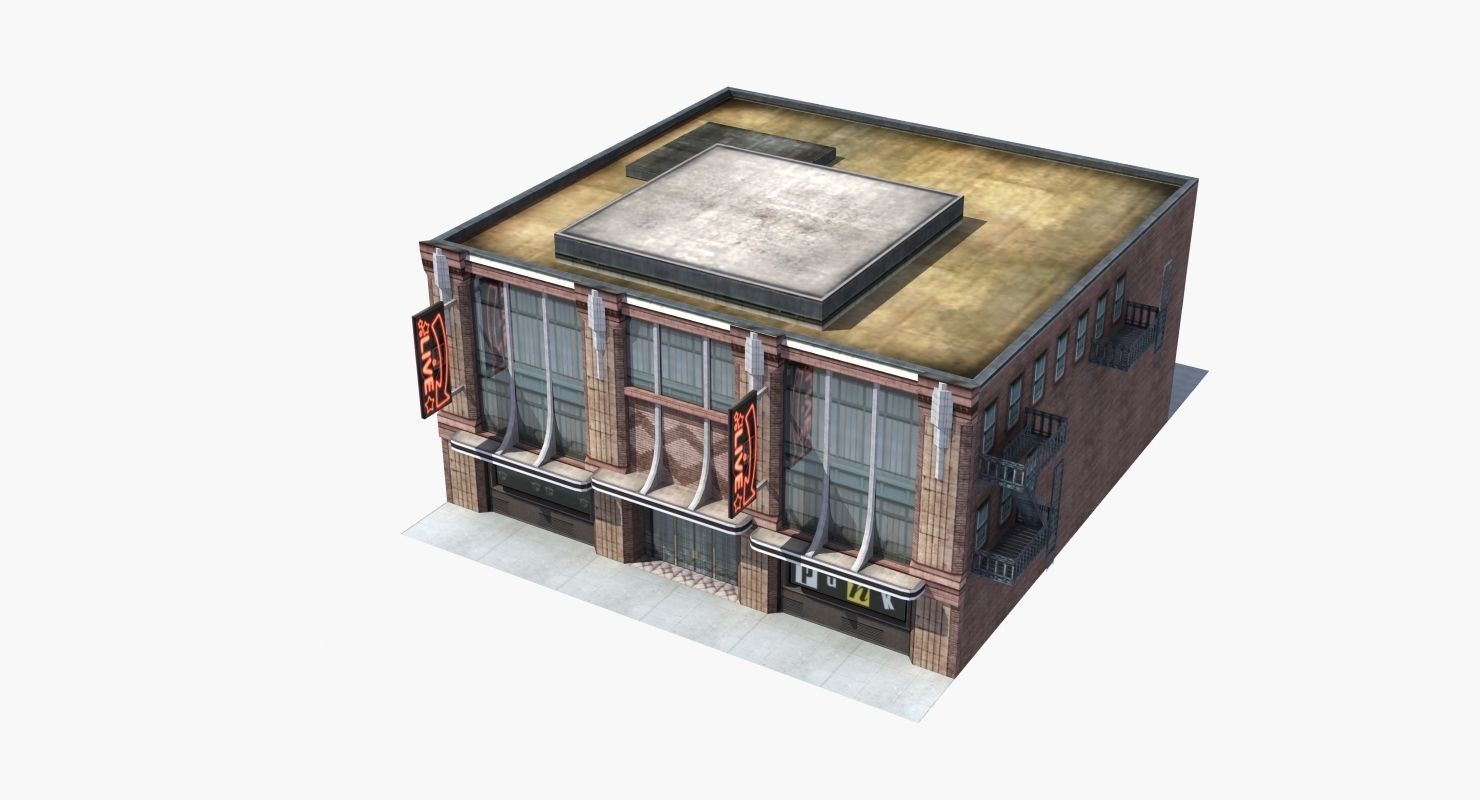 Nightclub Music Venue Low-poly 3D model_1