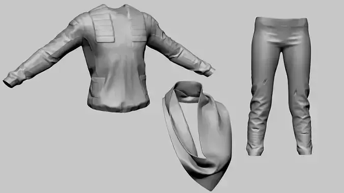 Stylized Clothes 3D model