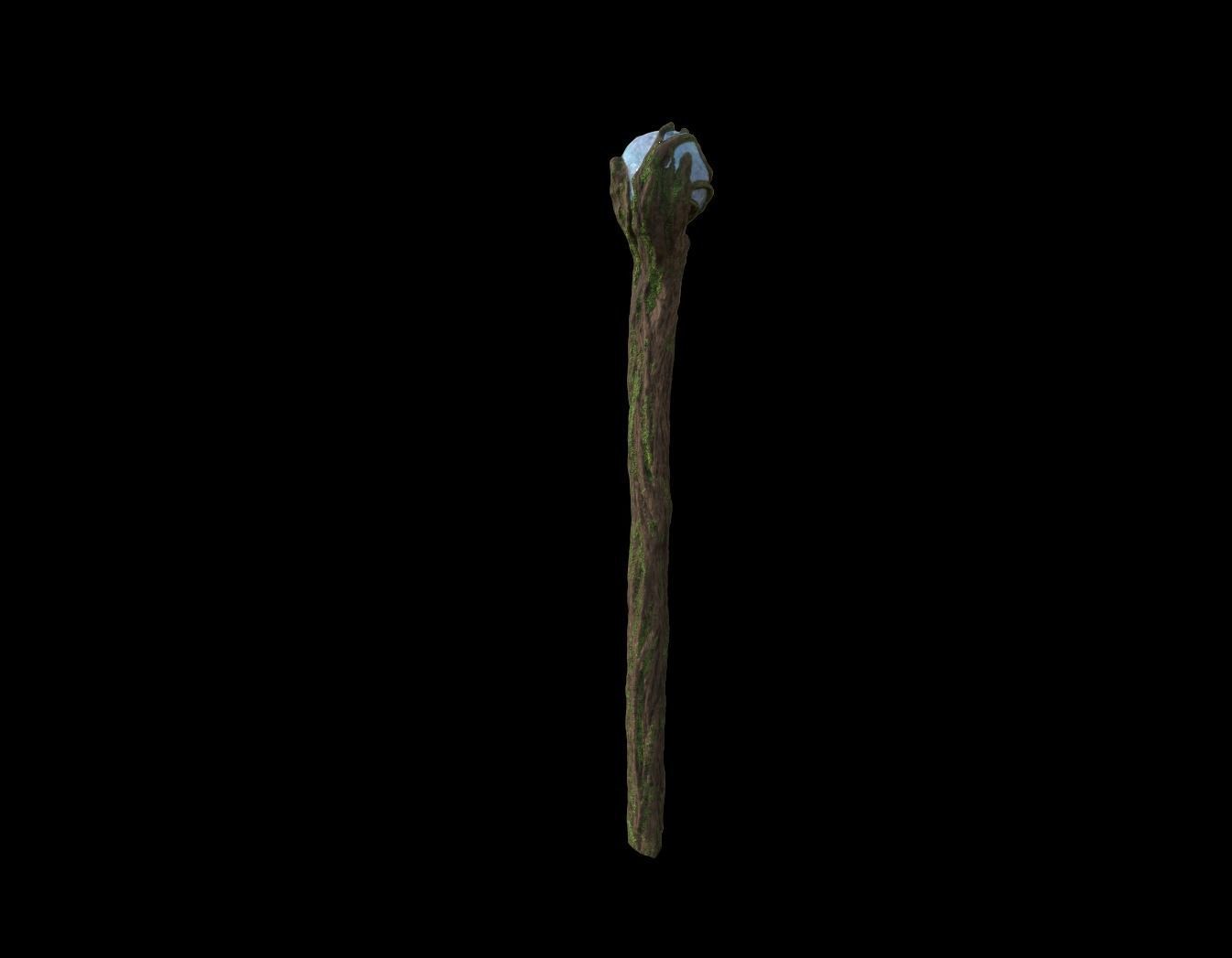 Wizard Stick 3D model_2