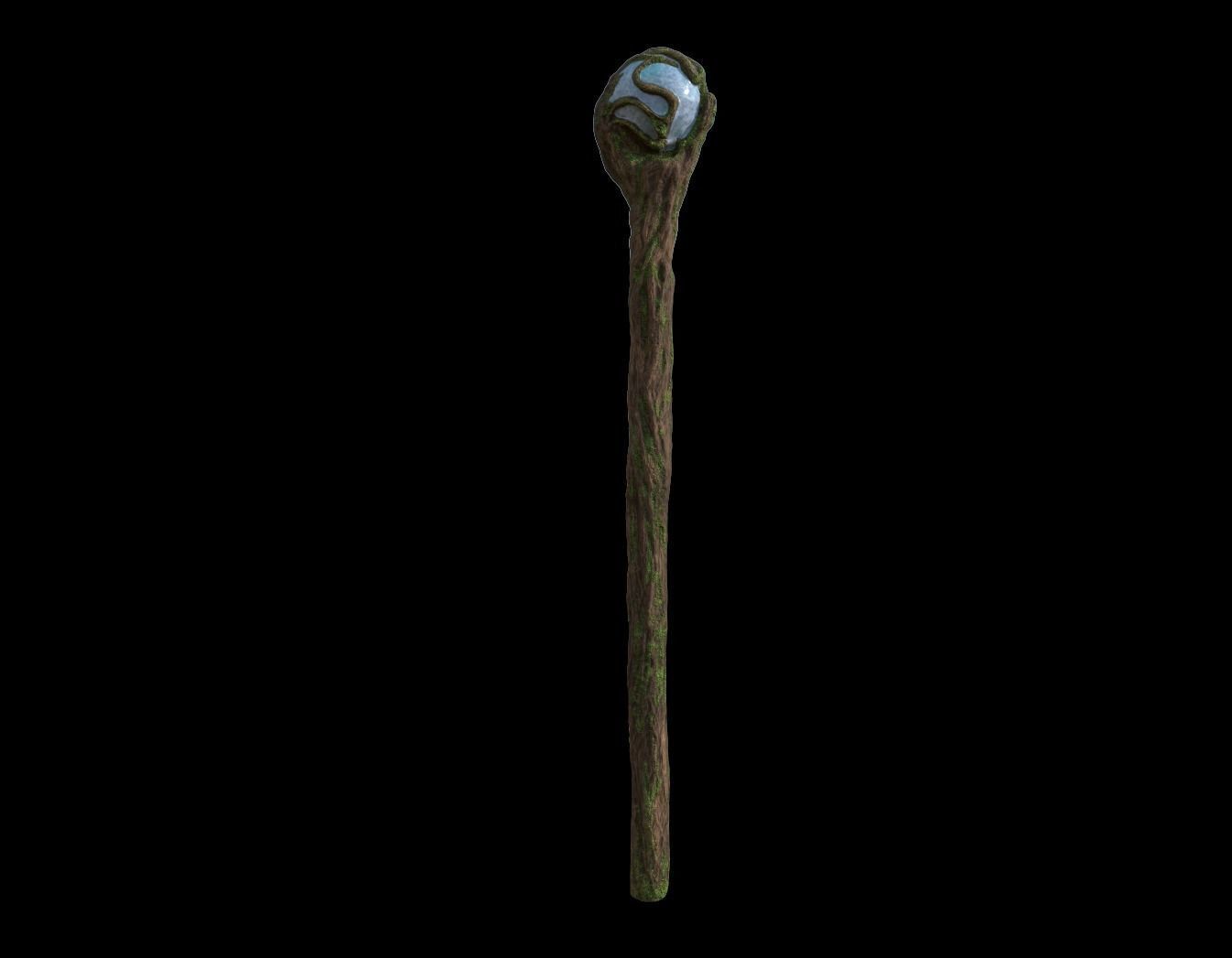 Wizard Stick 3D model_4
