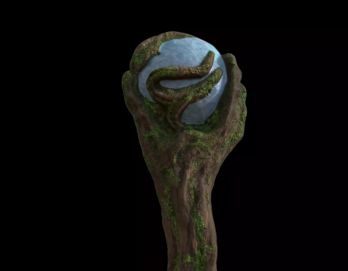 Wizard Stick 3D model_0