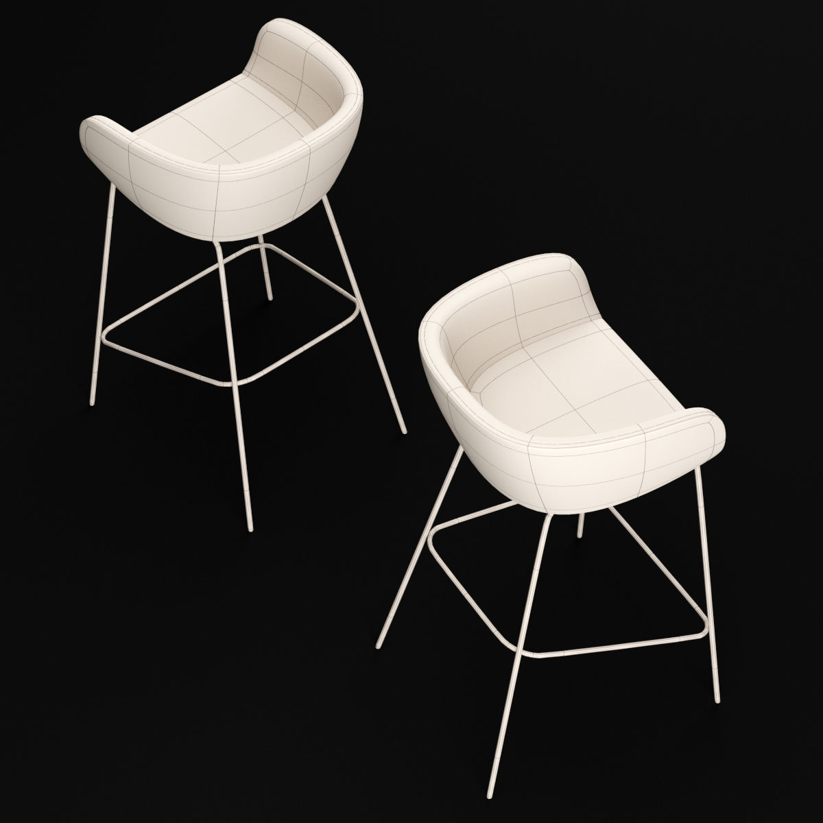 Bar chair 2 3D model_9