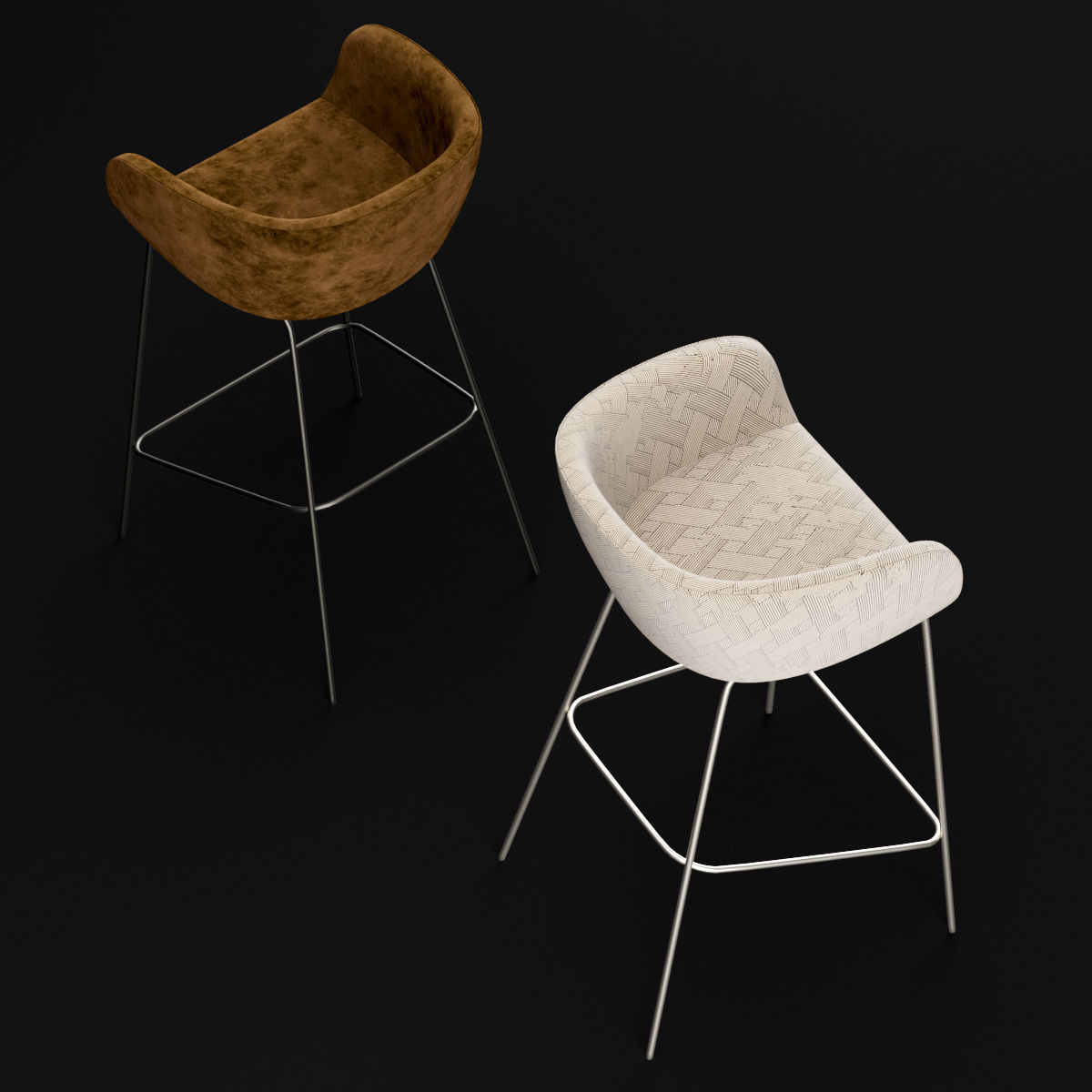 Bar chair 2 3D model_8