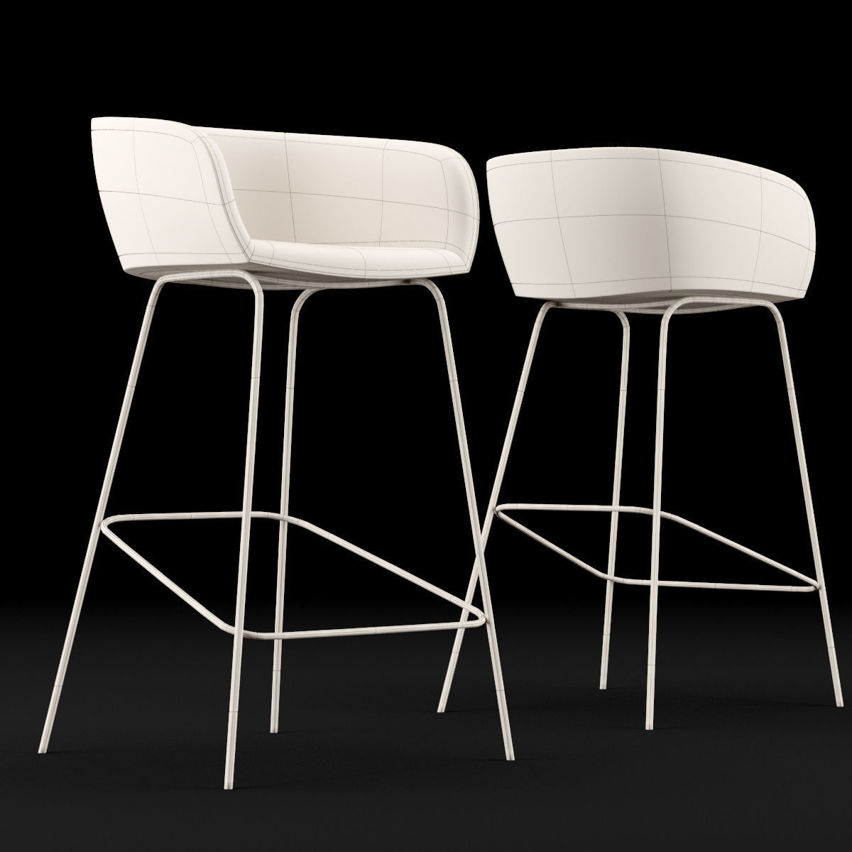 Bar chair 2 3D model_1