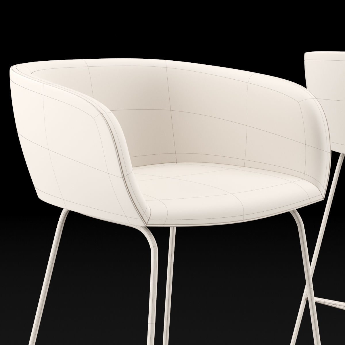Bar chair 2 3D model_7
