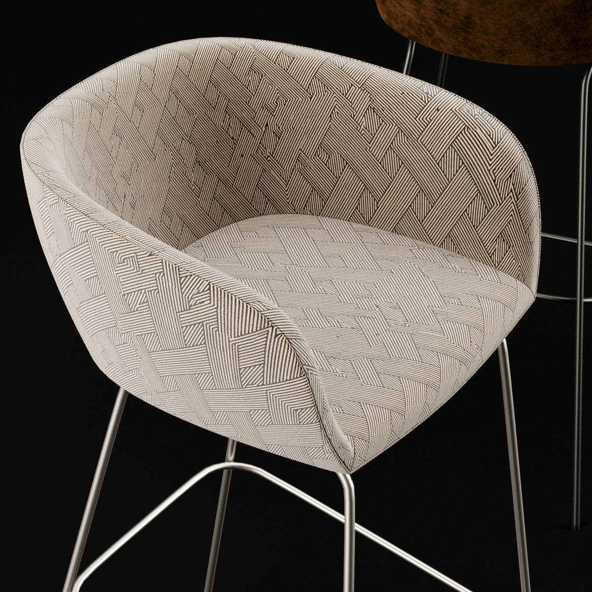 Bar chair 2 3D model_14