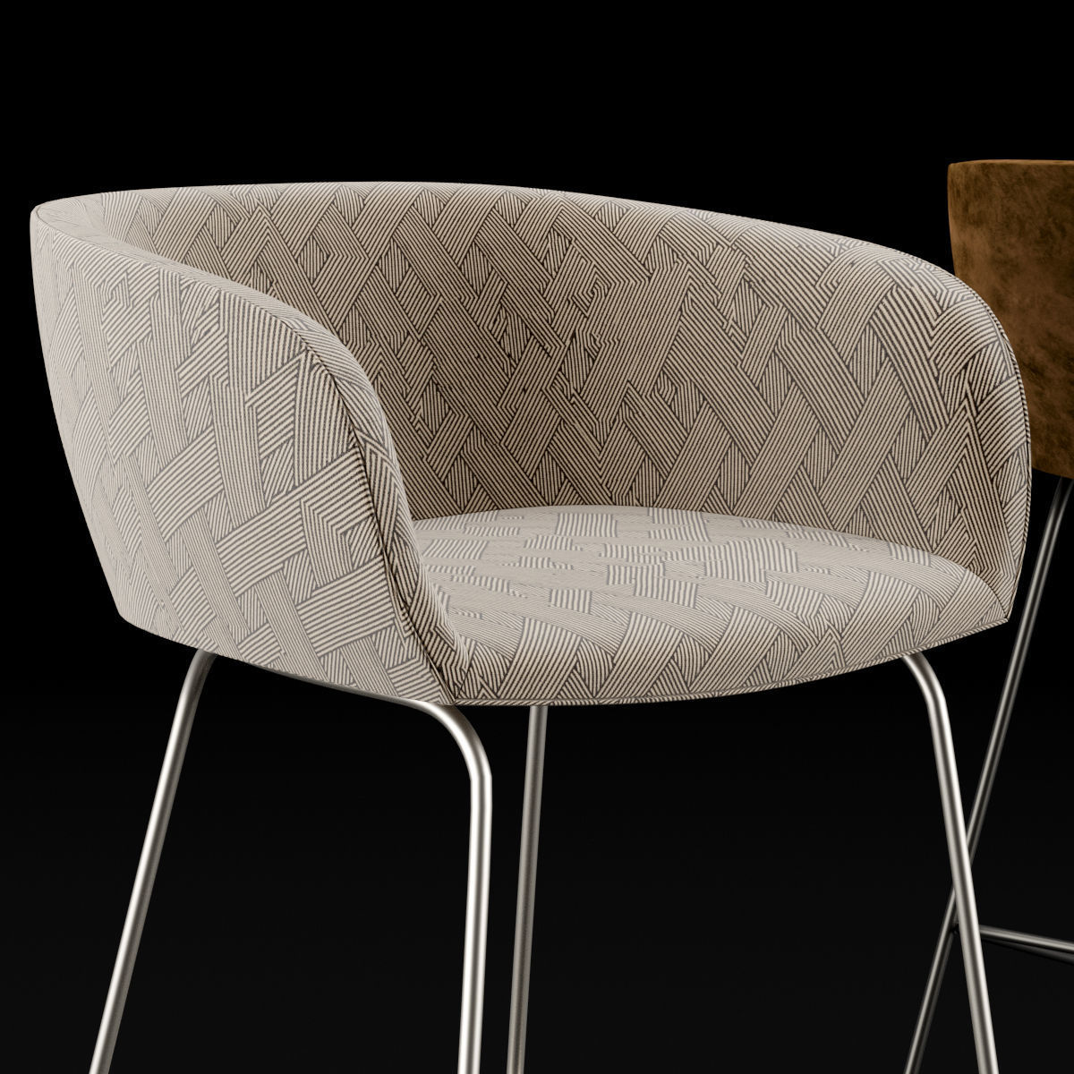 Bar chair 2 3D model_6