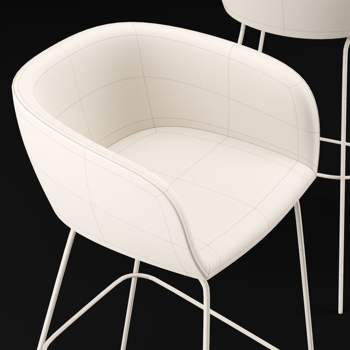 Bar chair 2 3D model_15