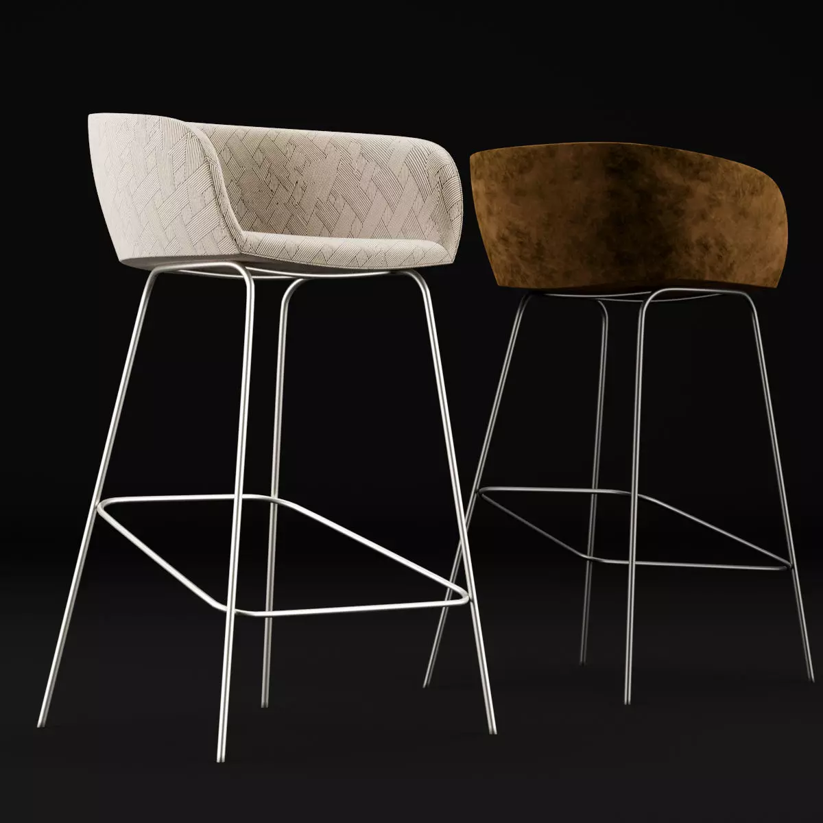 Bar chair 2 3D model_0