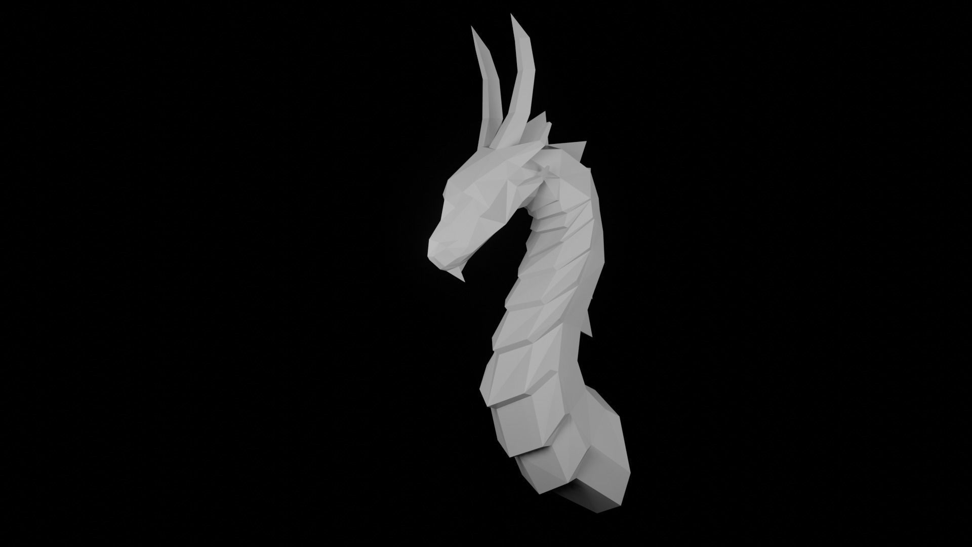 Low-poly Dragon 3D model_2