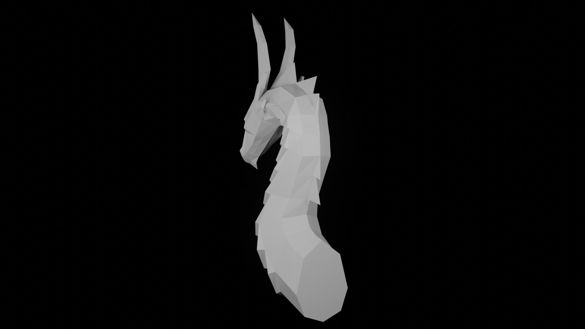 Low-poly Dragon 3D model_3