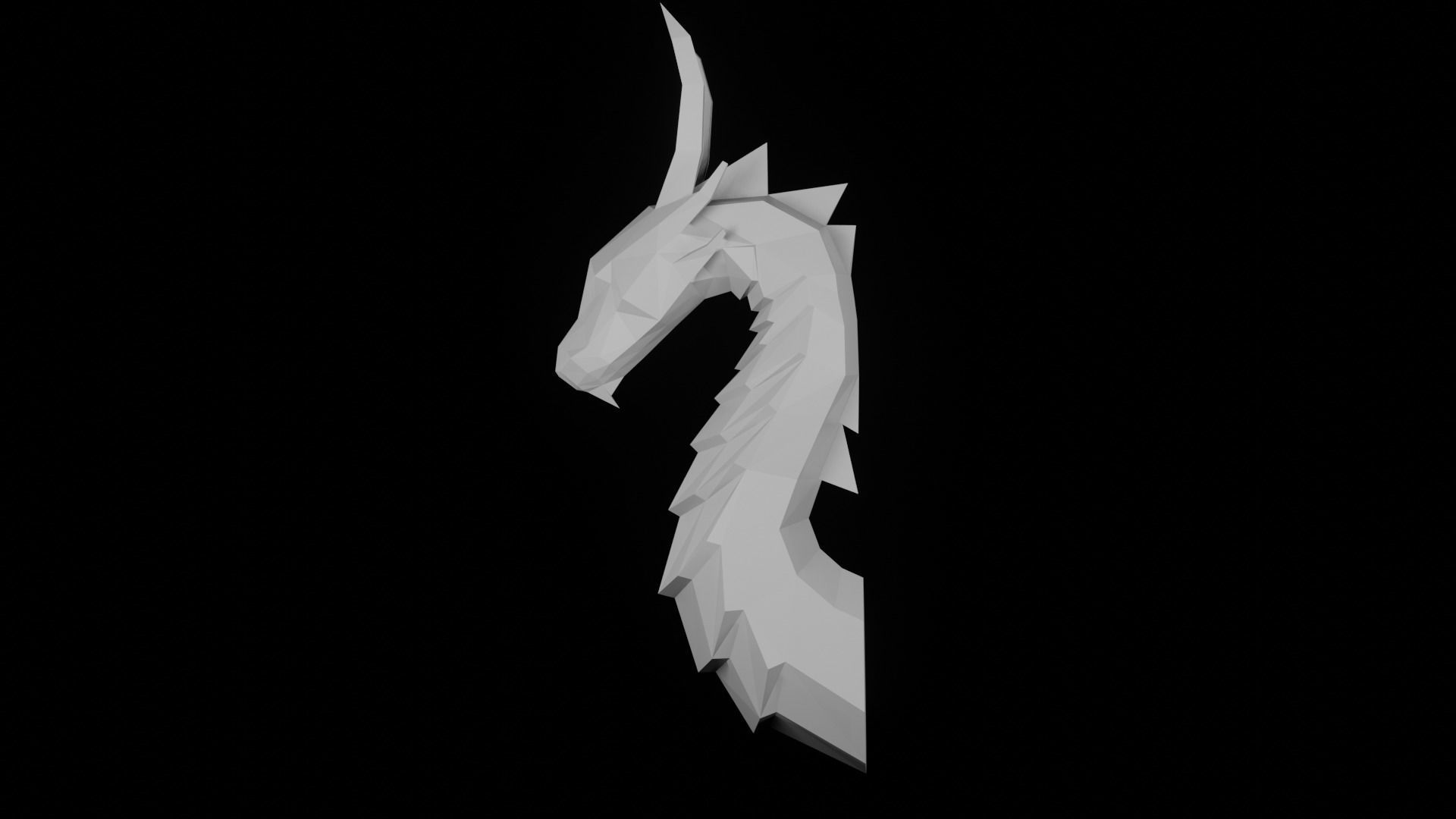 Low-poly Dragon 3D model_6
