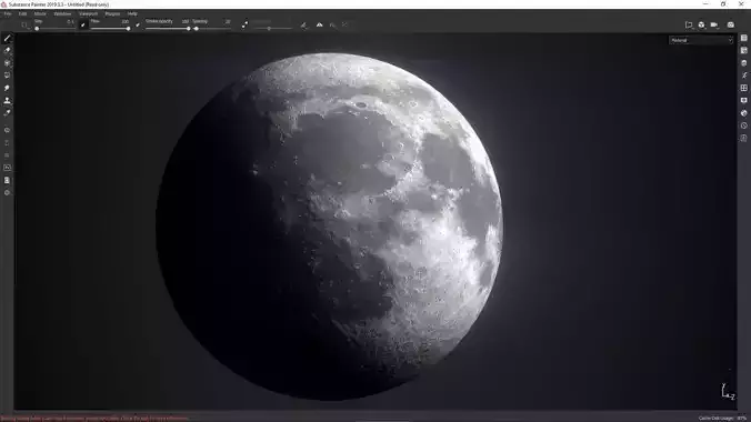 Photorealistic Moon Low-poly 3D model Low-poly 3D model