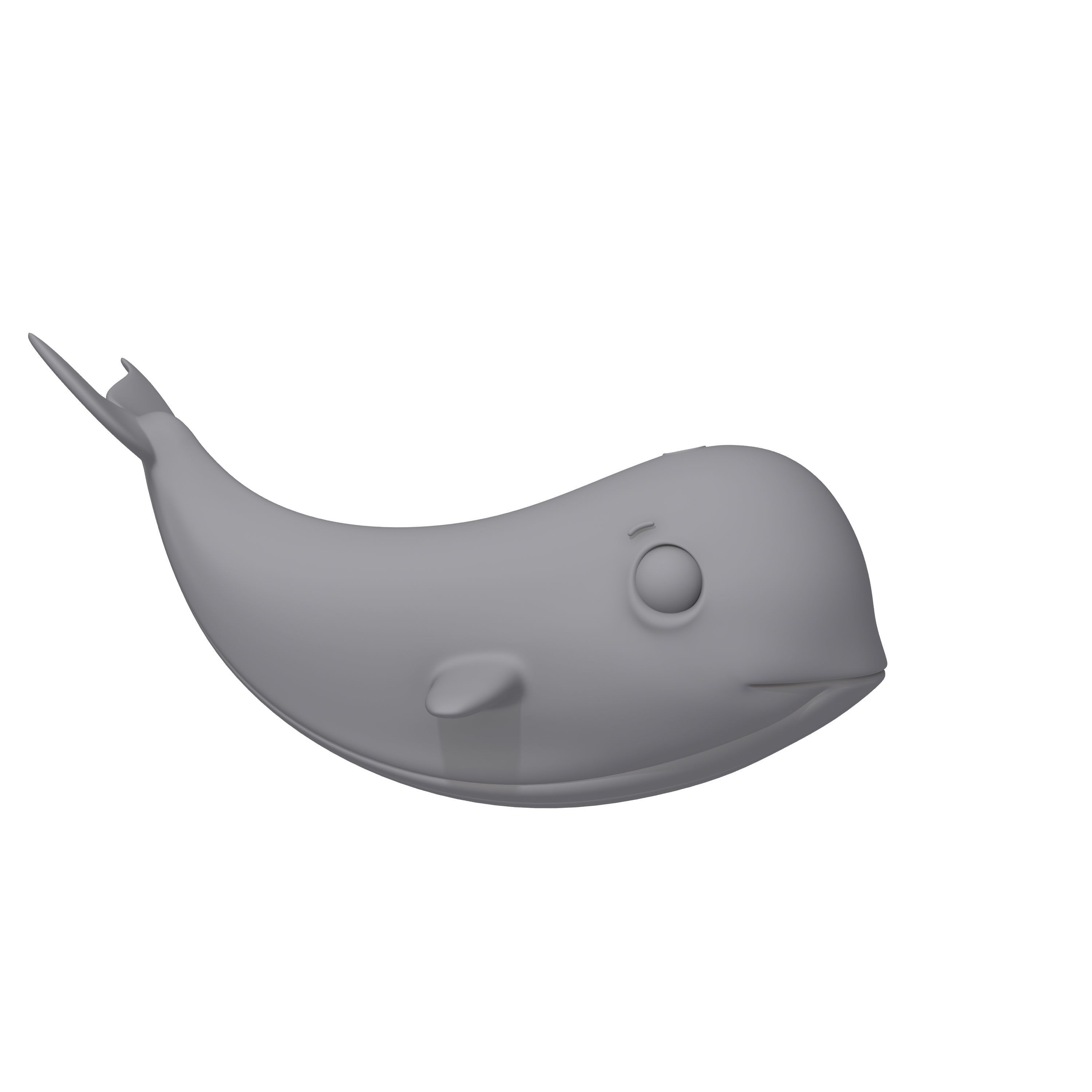 Whale Cartoon 3D model_9