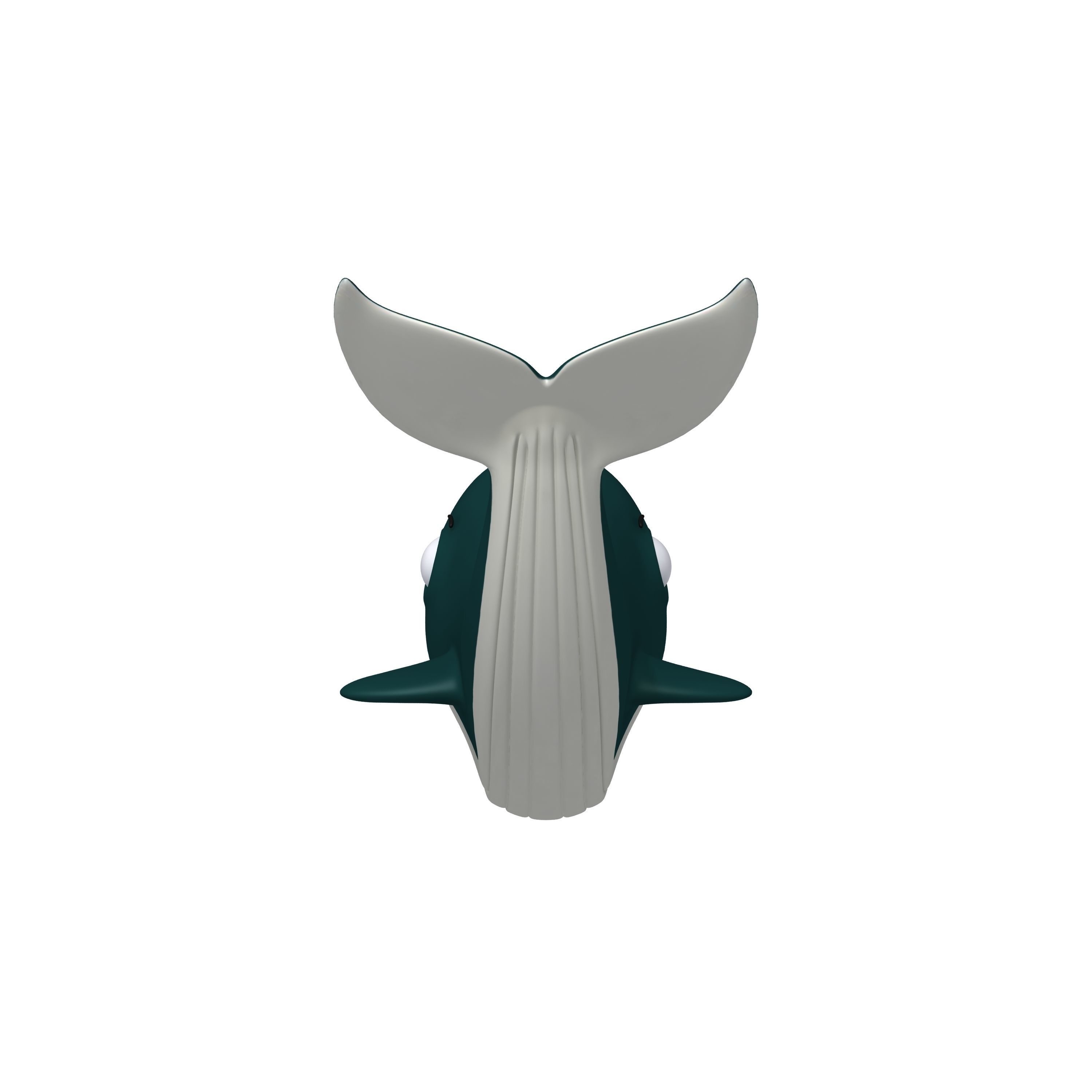 Whale Cartoon 3D model_2