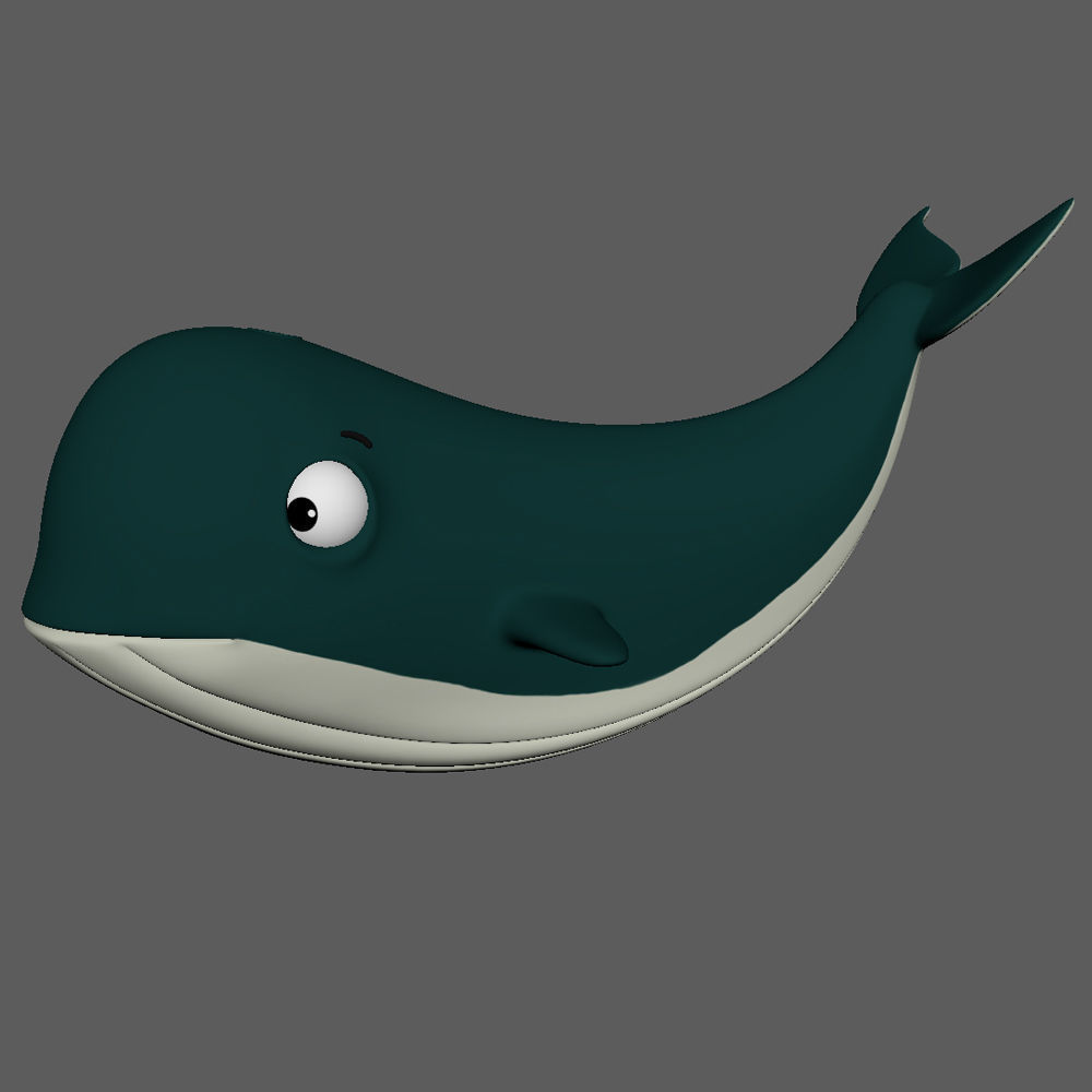 Whale Cartoon 3D model_12