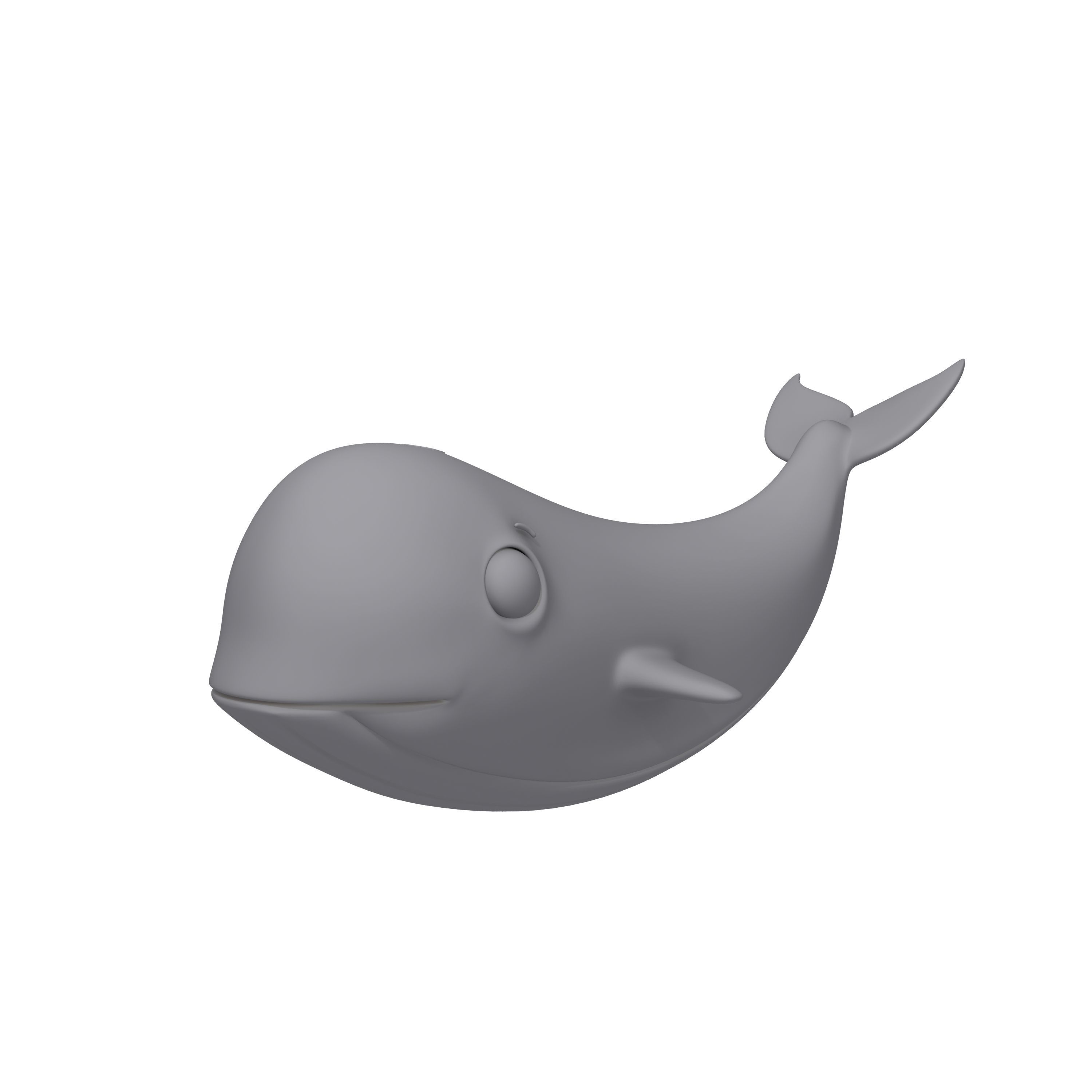 Whale Cartoon 3D model_11