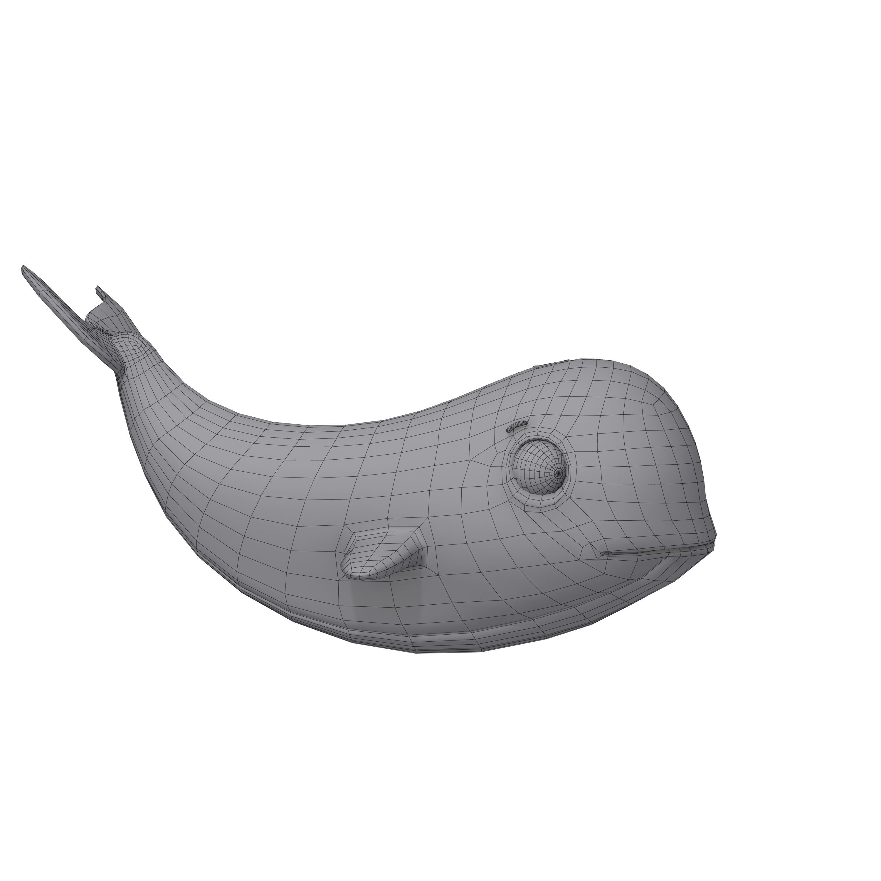 Whale Cartoon 3D model_5