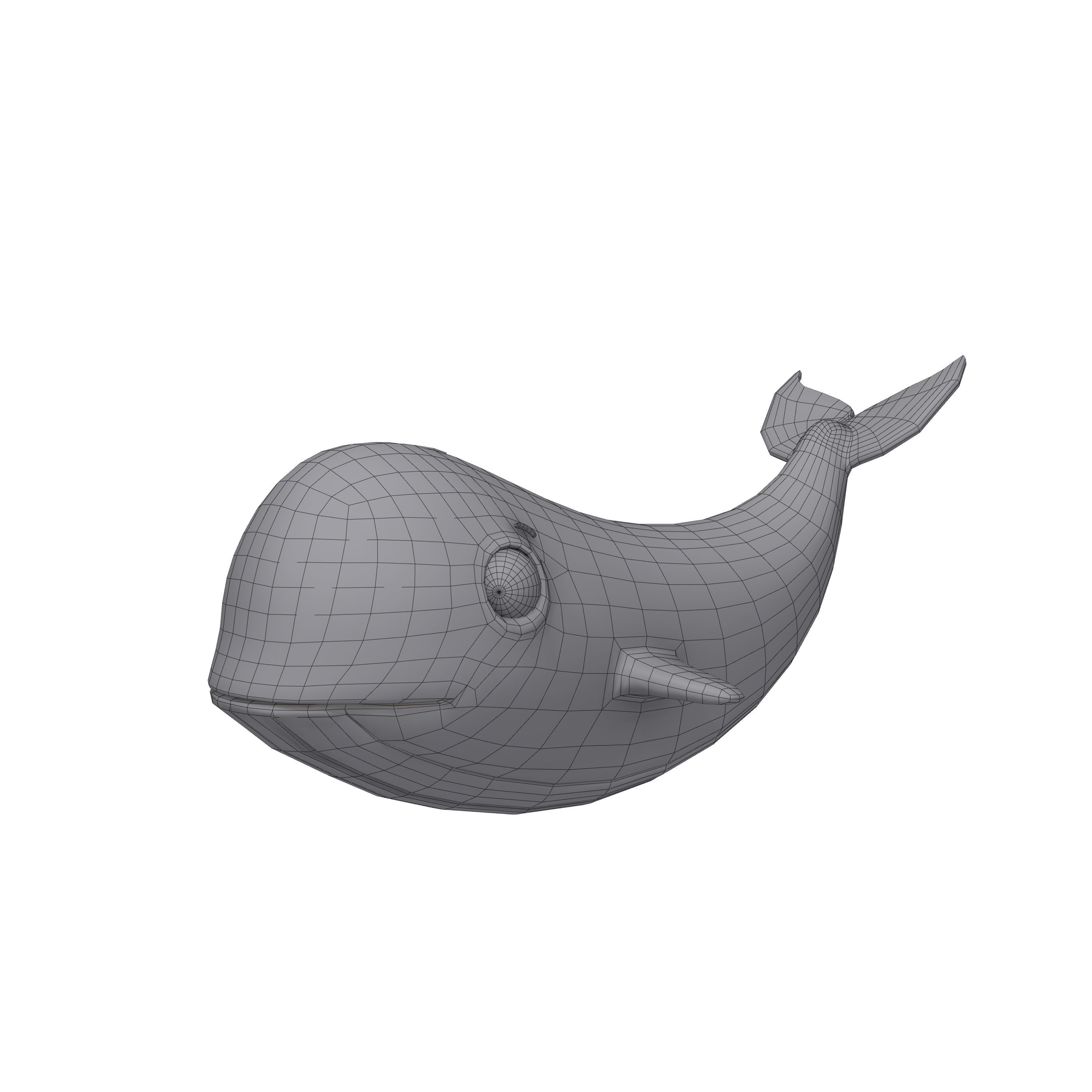 Whale Cartoon 3D model_7