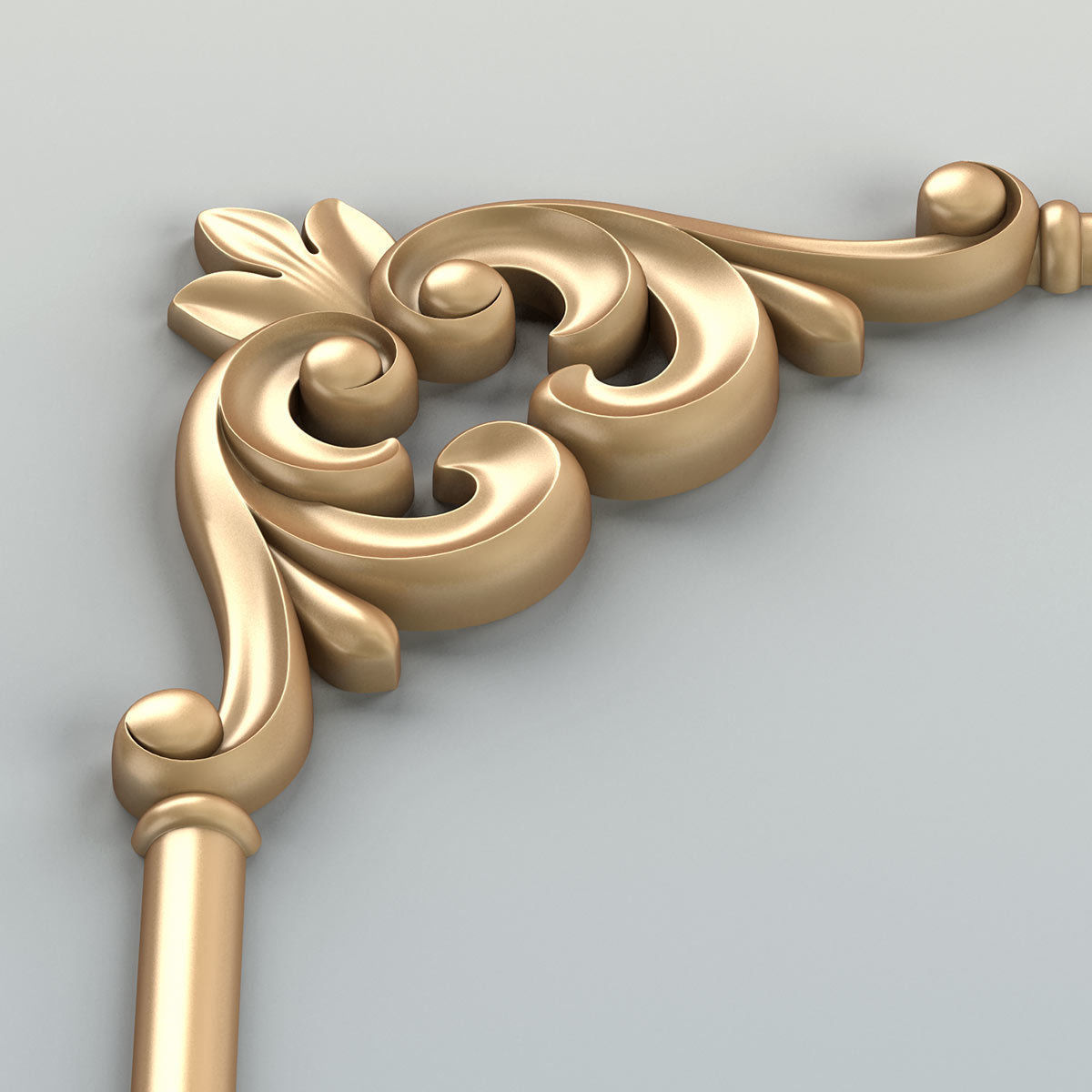 Carved decor corner 012 3D model_3