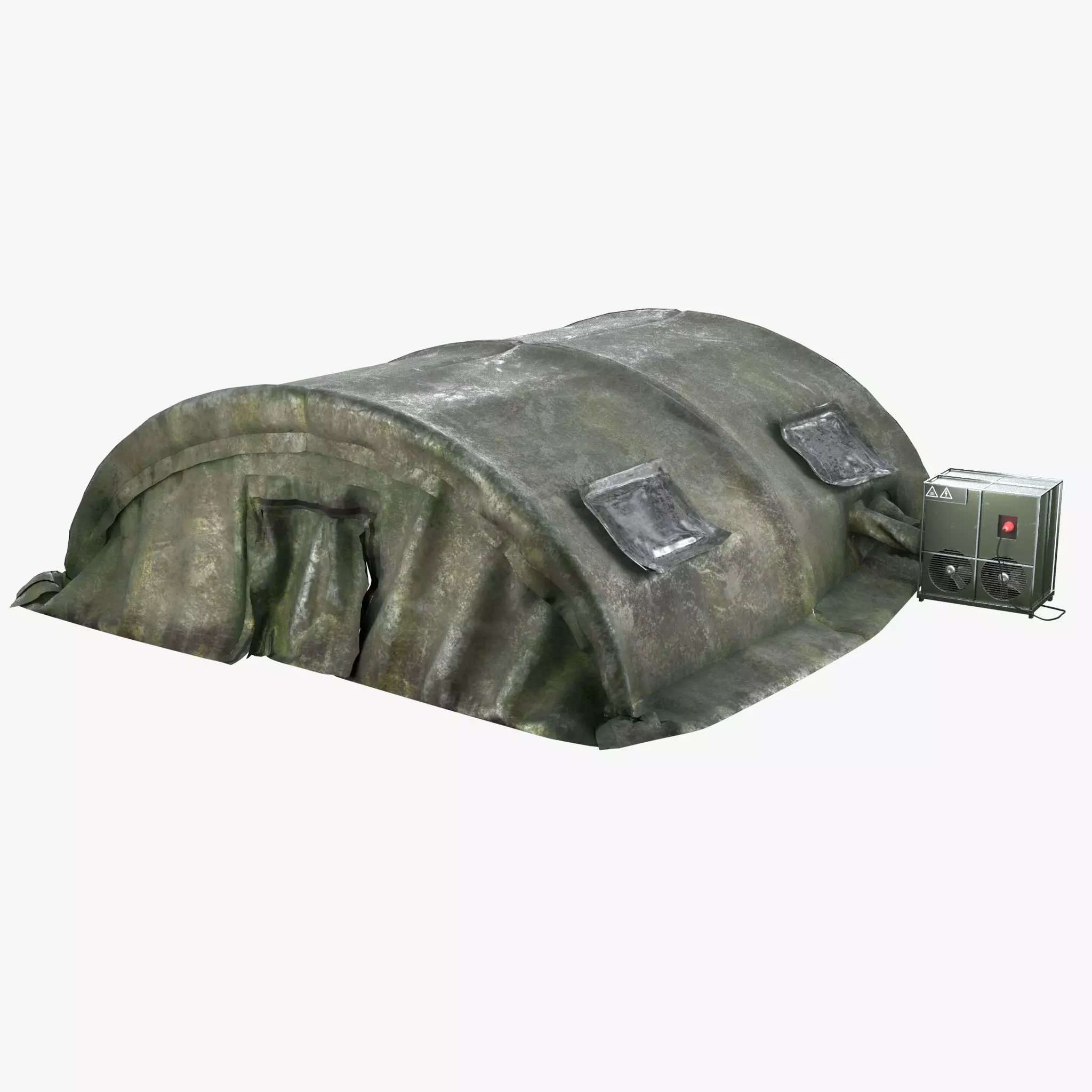 Military tent Low-poly 3D model