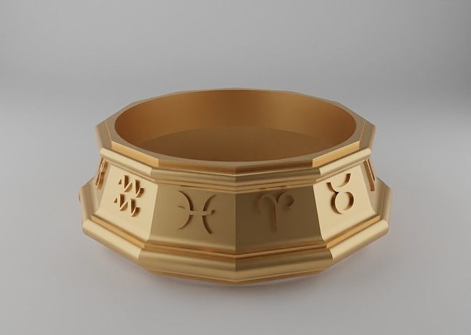 Zodiac Crystal Ball Stand 3D print model