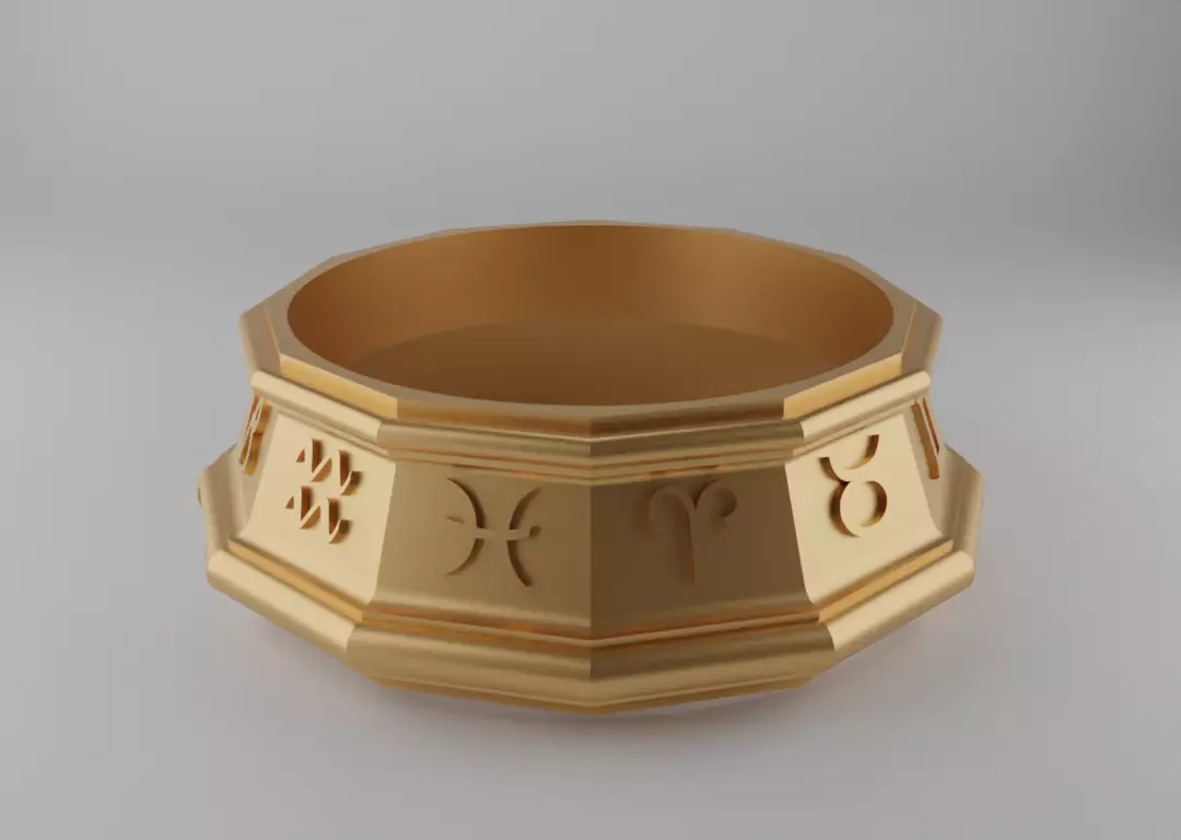 Zodiac Crystal Ball Stand 3D print model