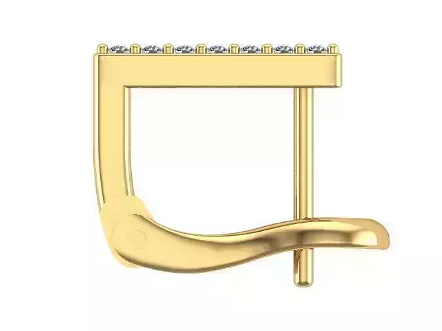 J Earring gold plated with diamonds