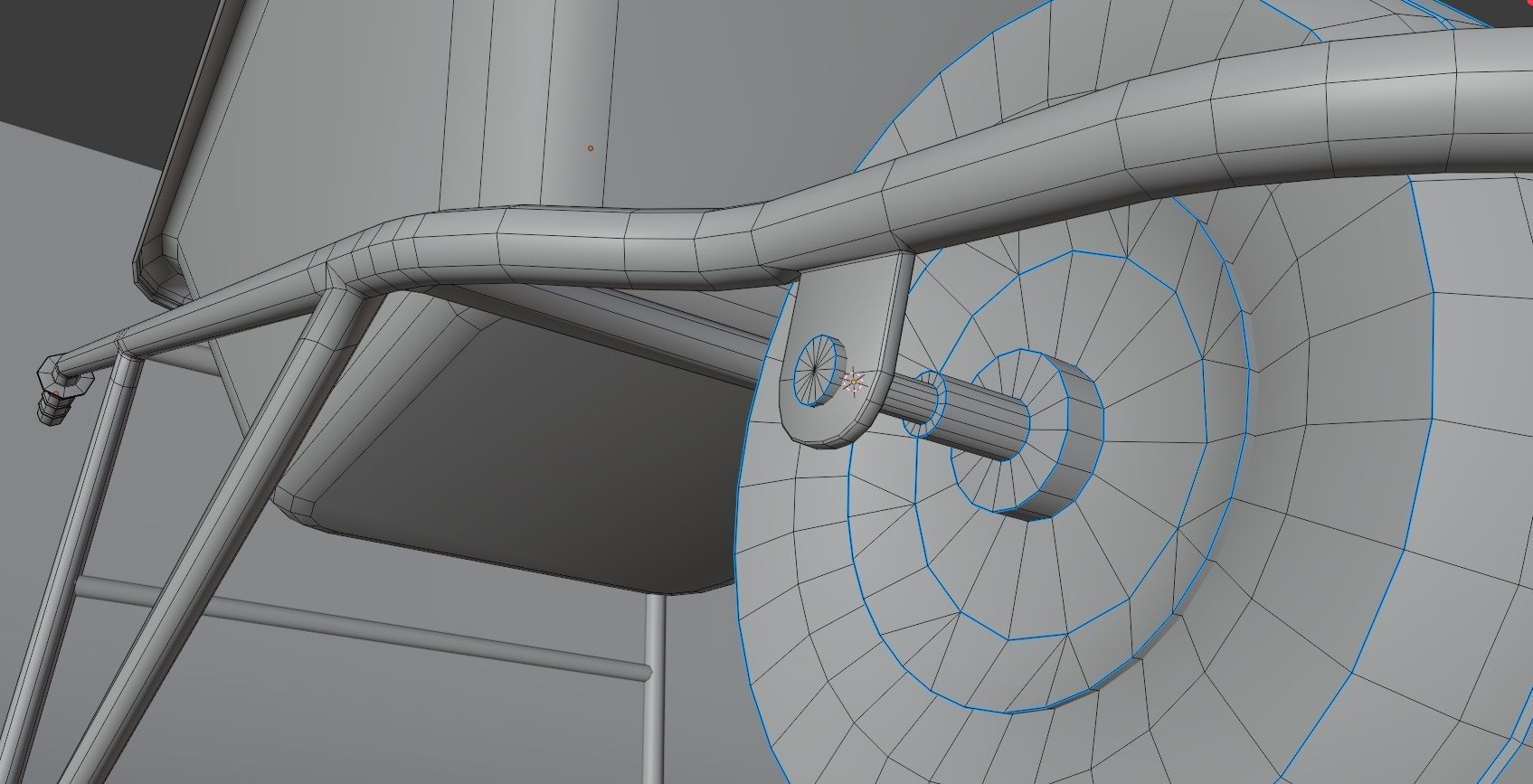 well made wheel barrow Low-poly 3D model_5