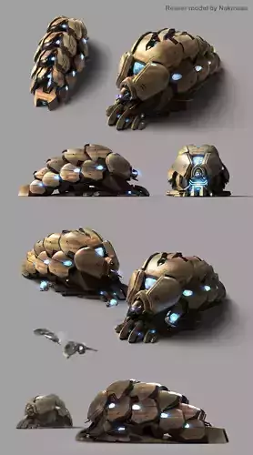 Starcraft Reaver 3D print model
