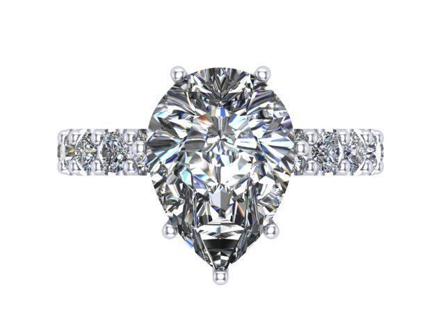 Pointy Ring v2  3D print model_3