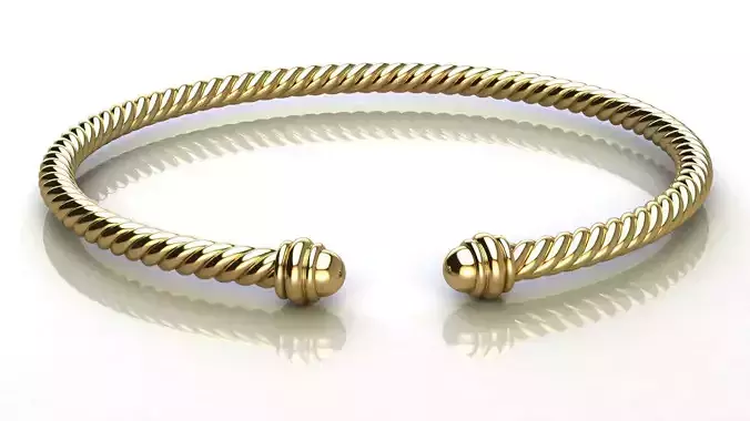 Spiral Cable Bracelet 3D print model