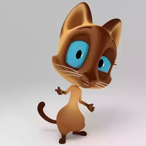 Stylized cartoon Cat rigged