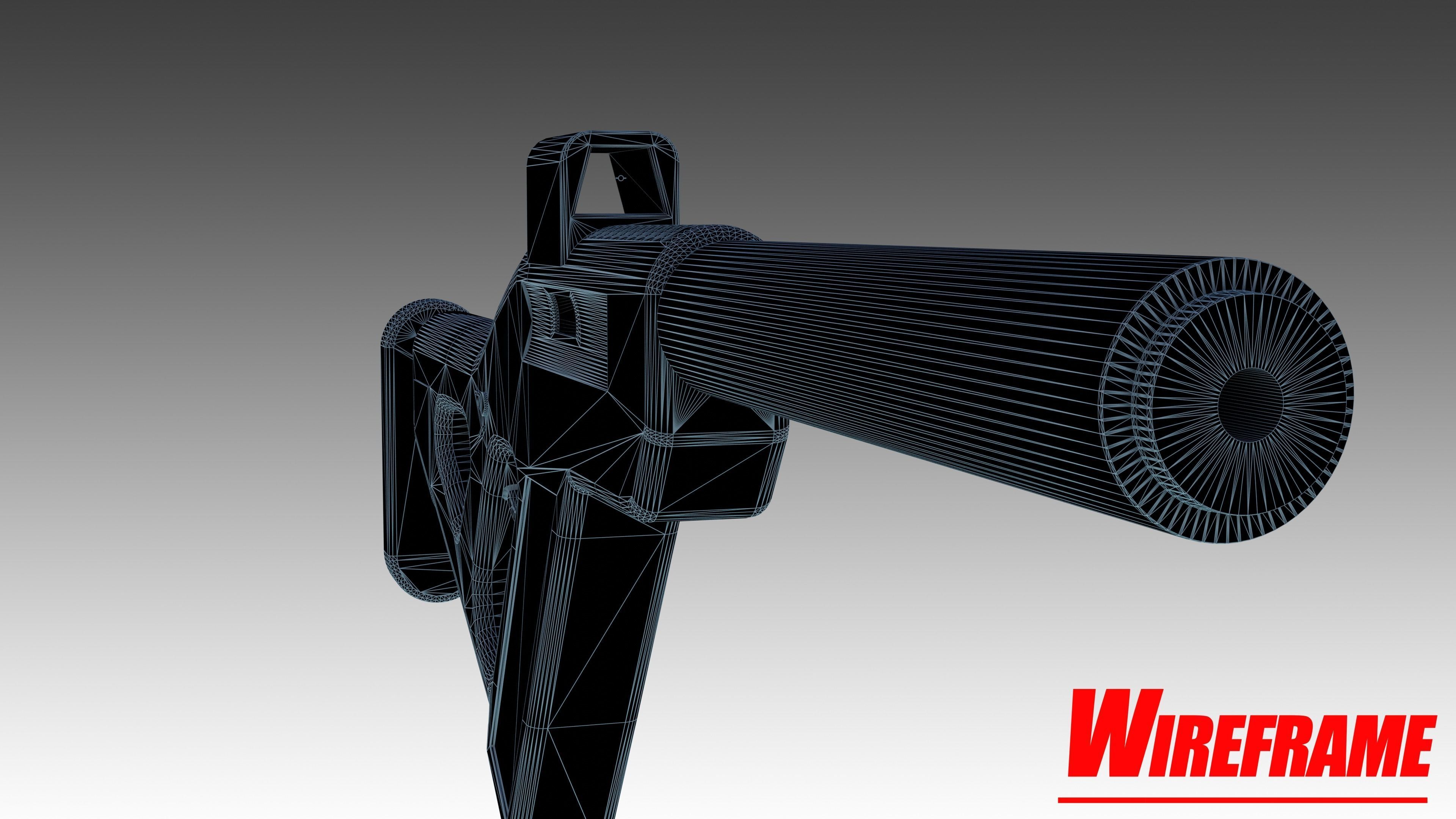 Whisper WR-51 SMG Low-poly 3D model_16