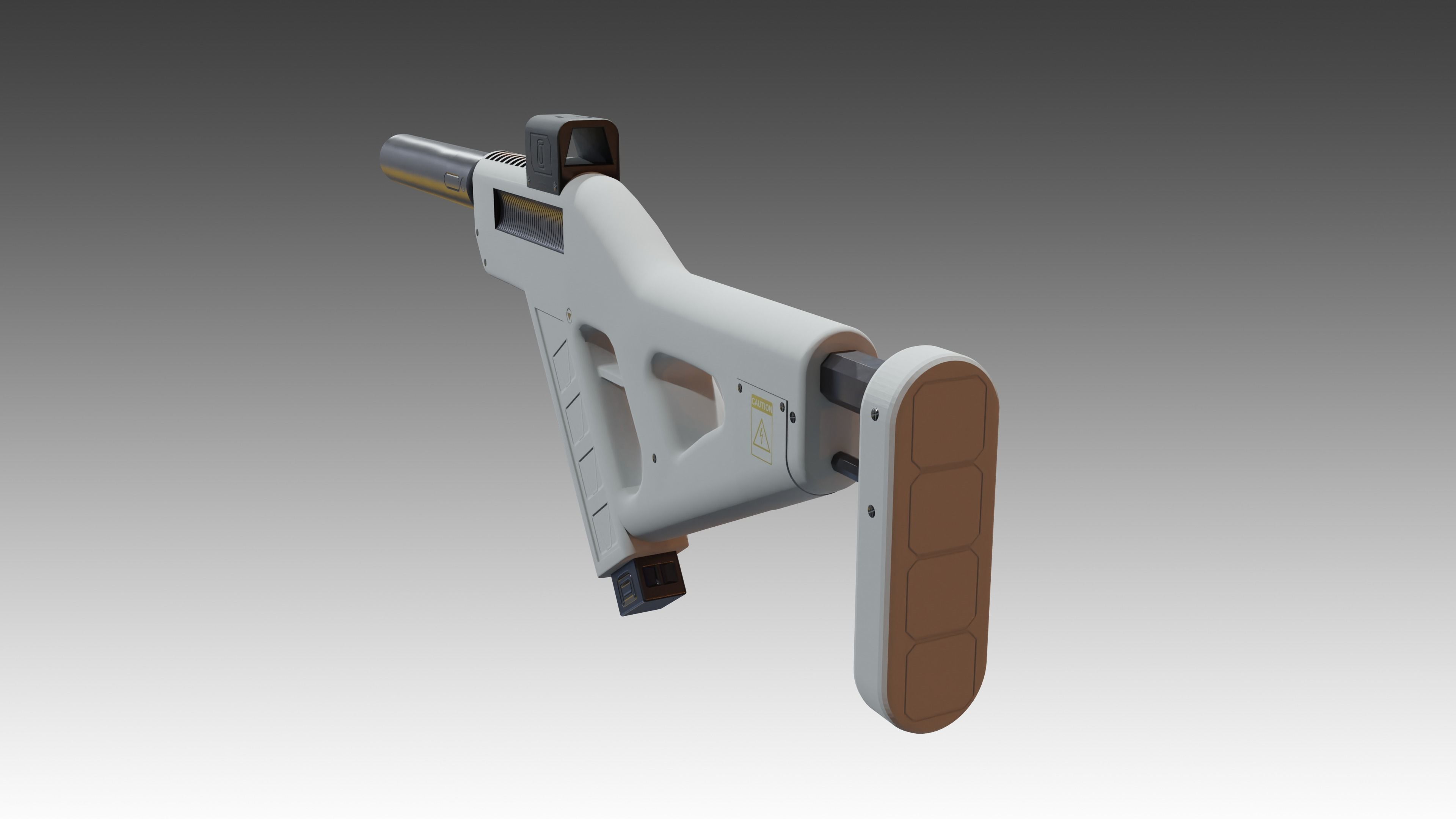 Whisper WR-51 SMG Low-poly 3D model_6