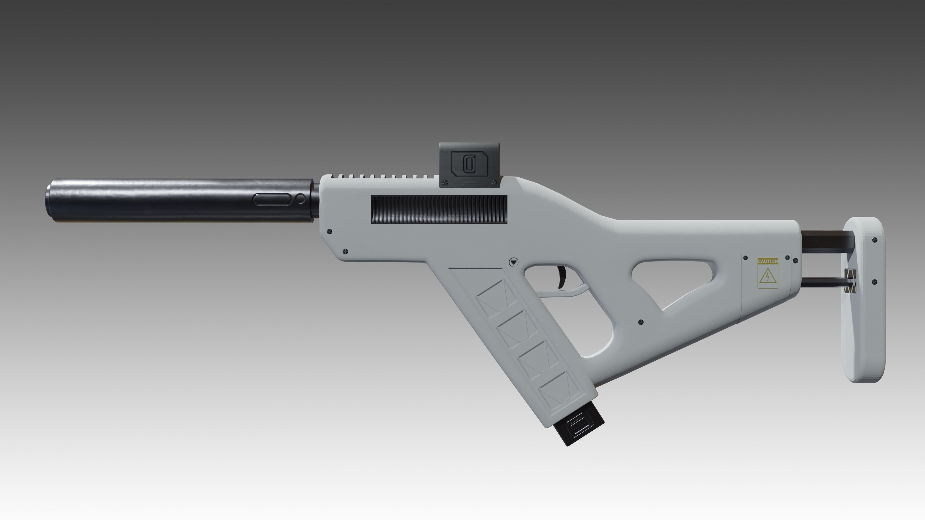 Whisper WR-51 SMG Low-poly 3D model_3