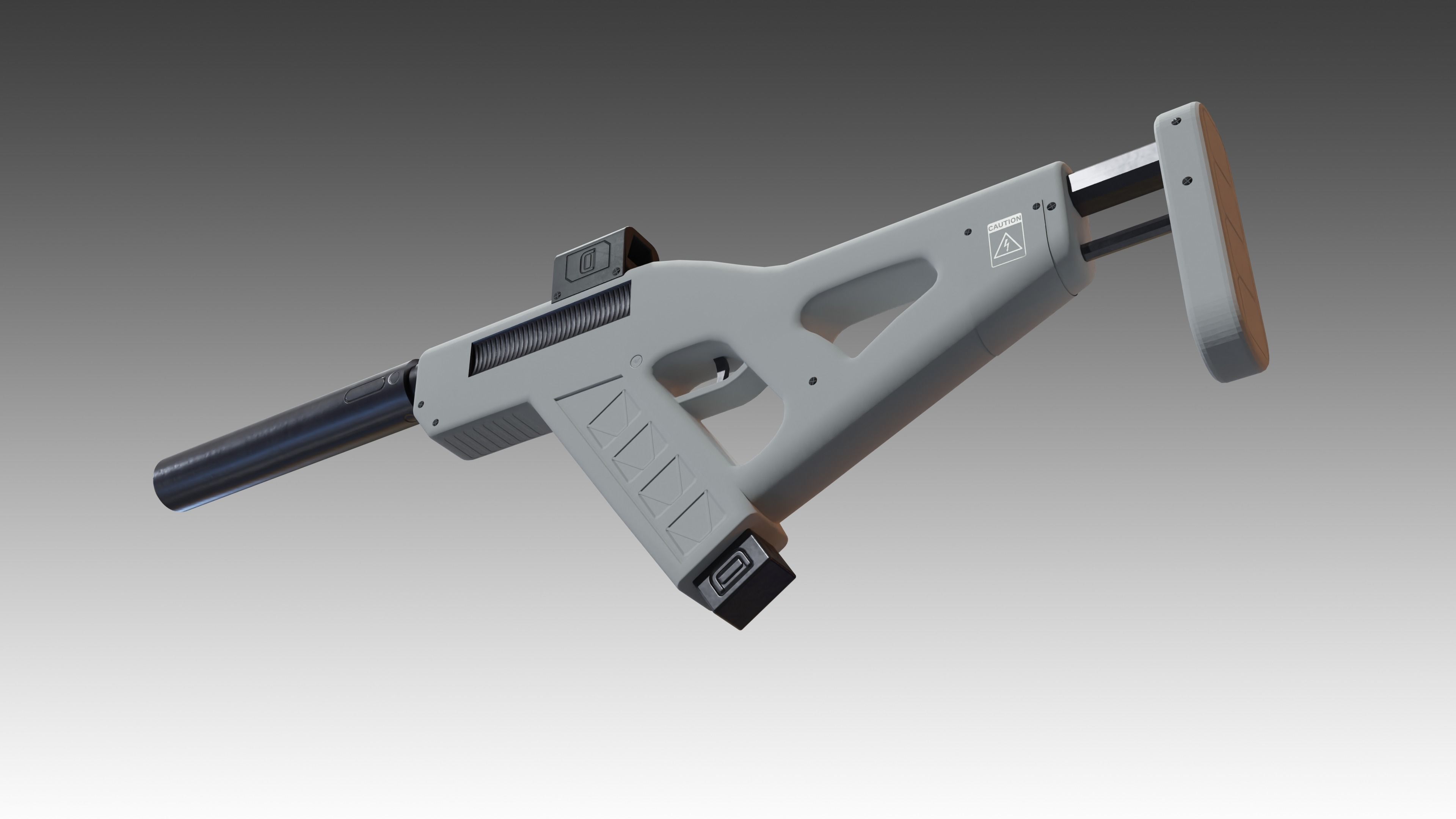 Whisper WR-51 SMG Low-poly 3D model_9