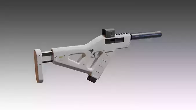 Whisper WR-51 SMG Low-poly 3D model