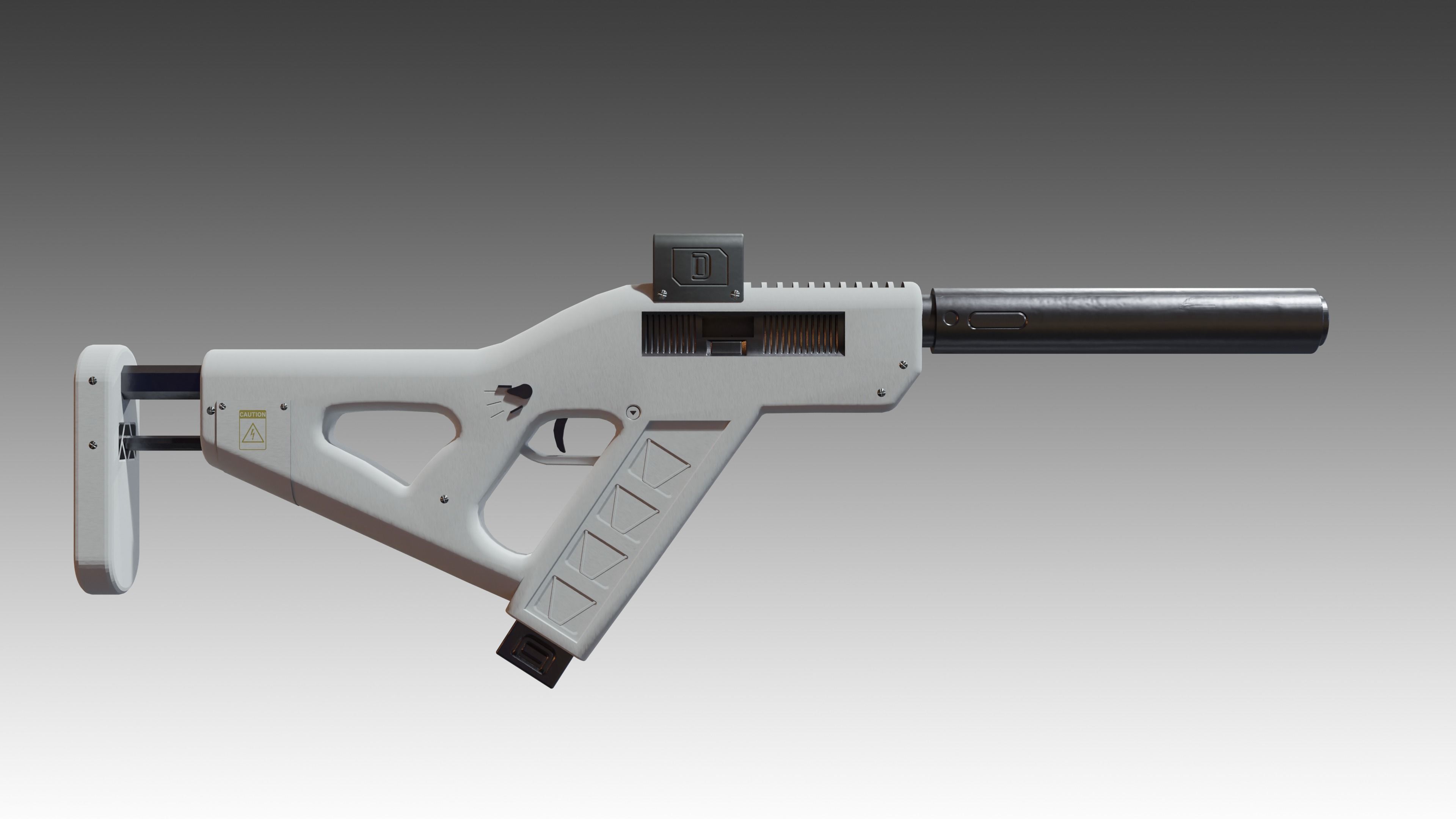 Whisper WR-51 SMG Low-poly 3D model_2