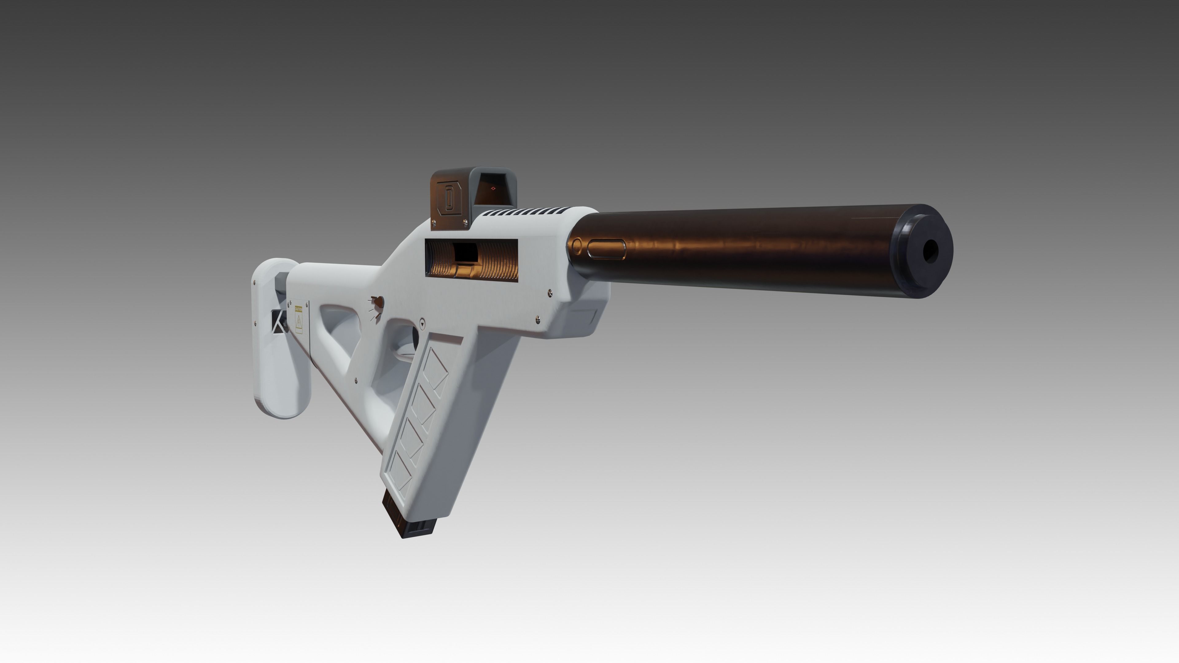 Whisper WR-51 SMG Low-poly 3D model_4