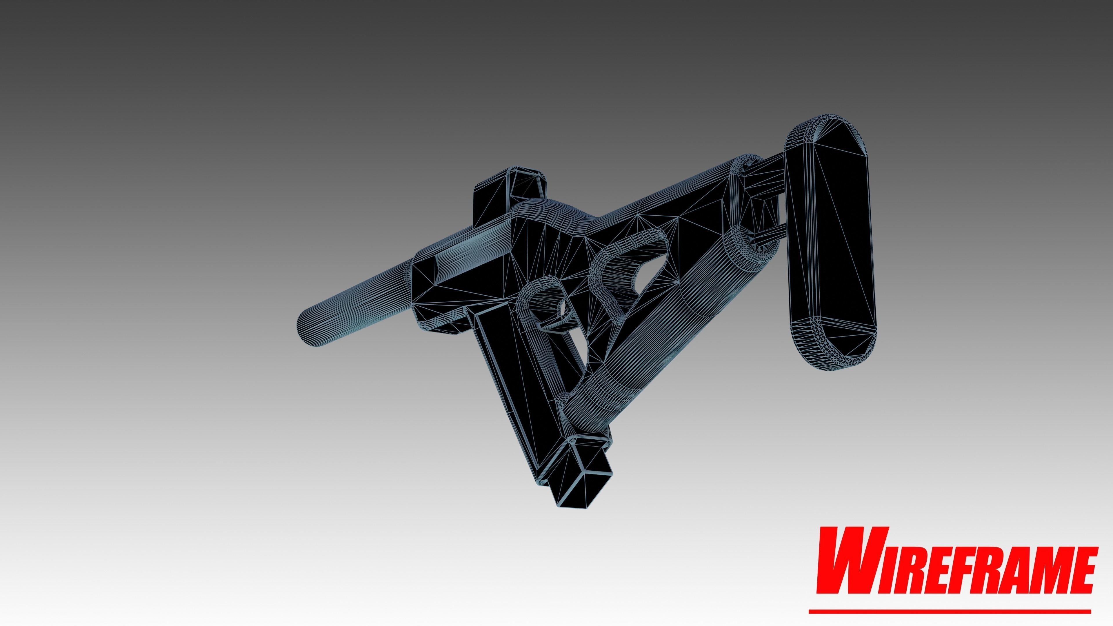 Whisper WR-51 SMG Low-poly 3D model_13