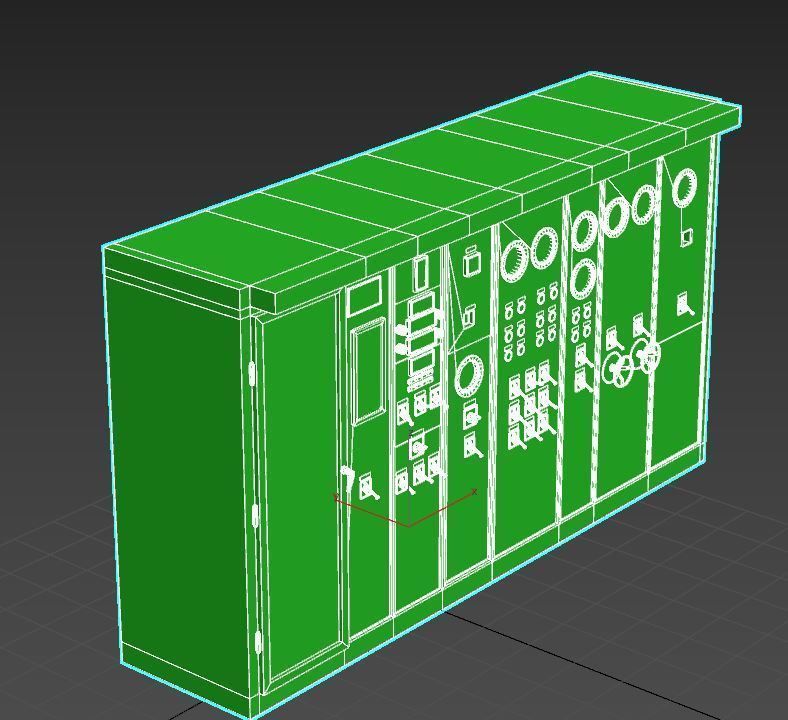 Old Abandoned Factory Control Panel 3D model_17