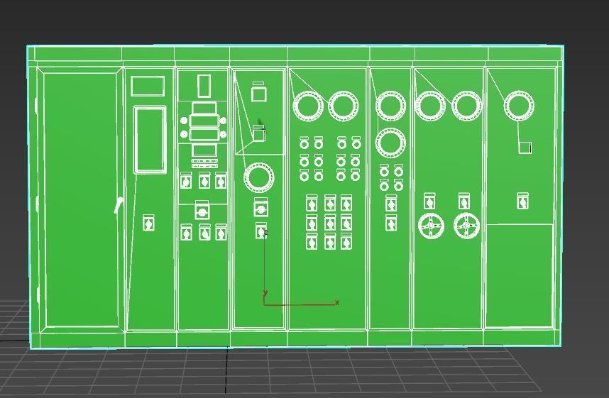 Old Abandoned Factory Control Panel 3D model_15