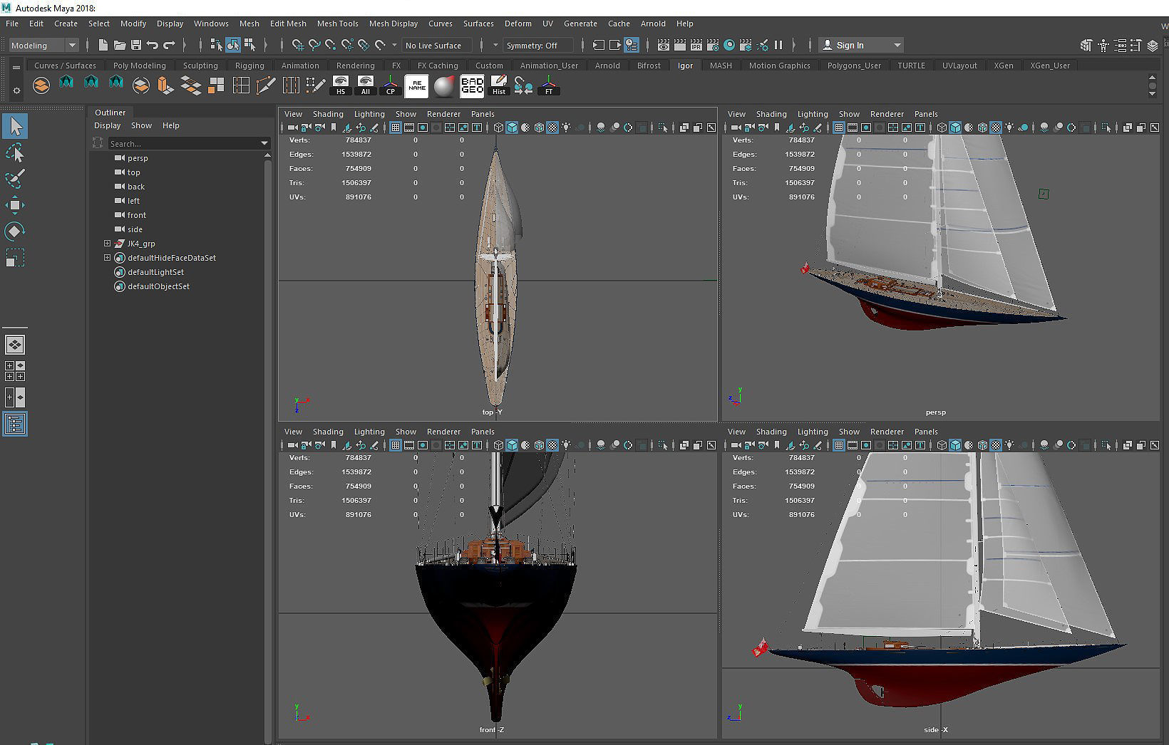 J-Class Yacht ENDEAVOUR JK4 3D model_14