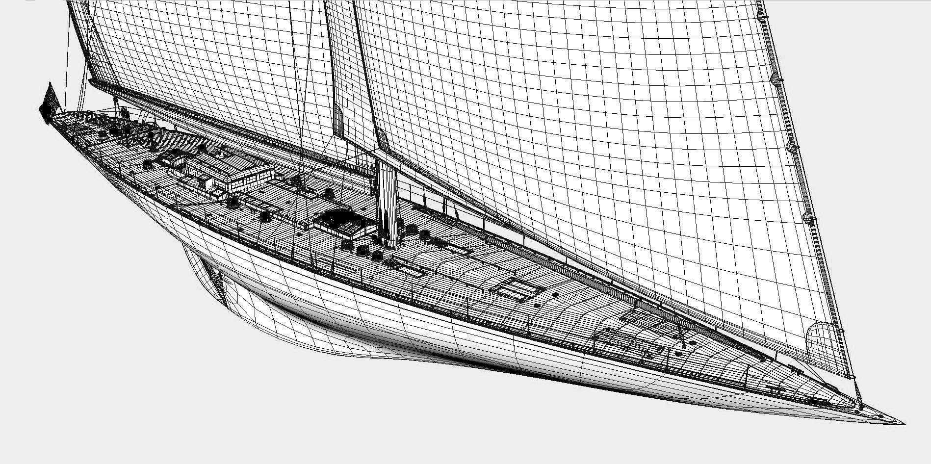 J-Class Yacht ENDEAVOUR JK4 3D model_12