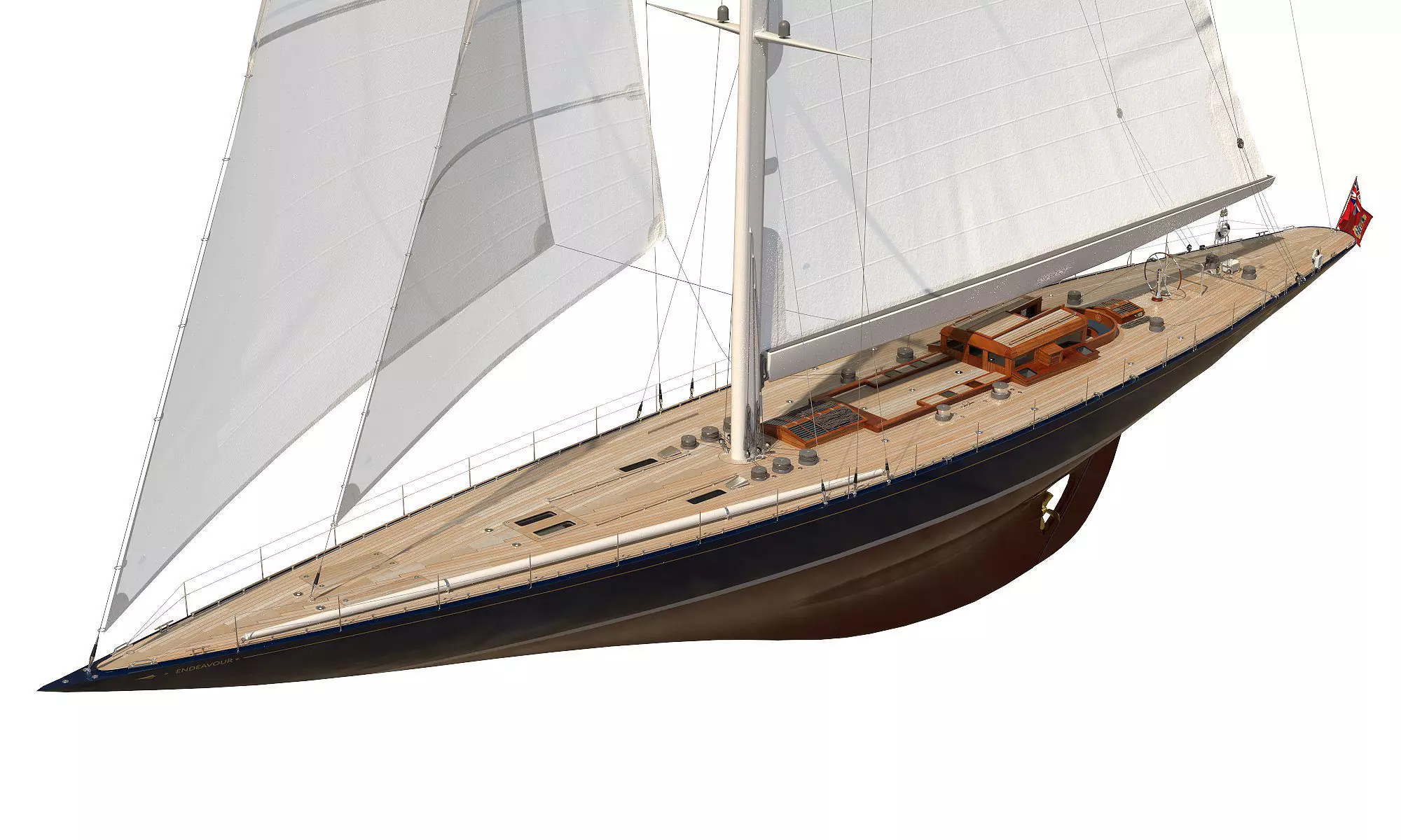 J-Class Yacht 3D model_0