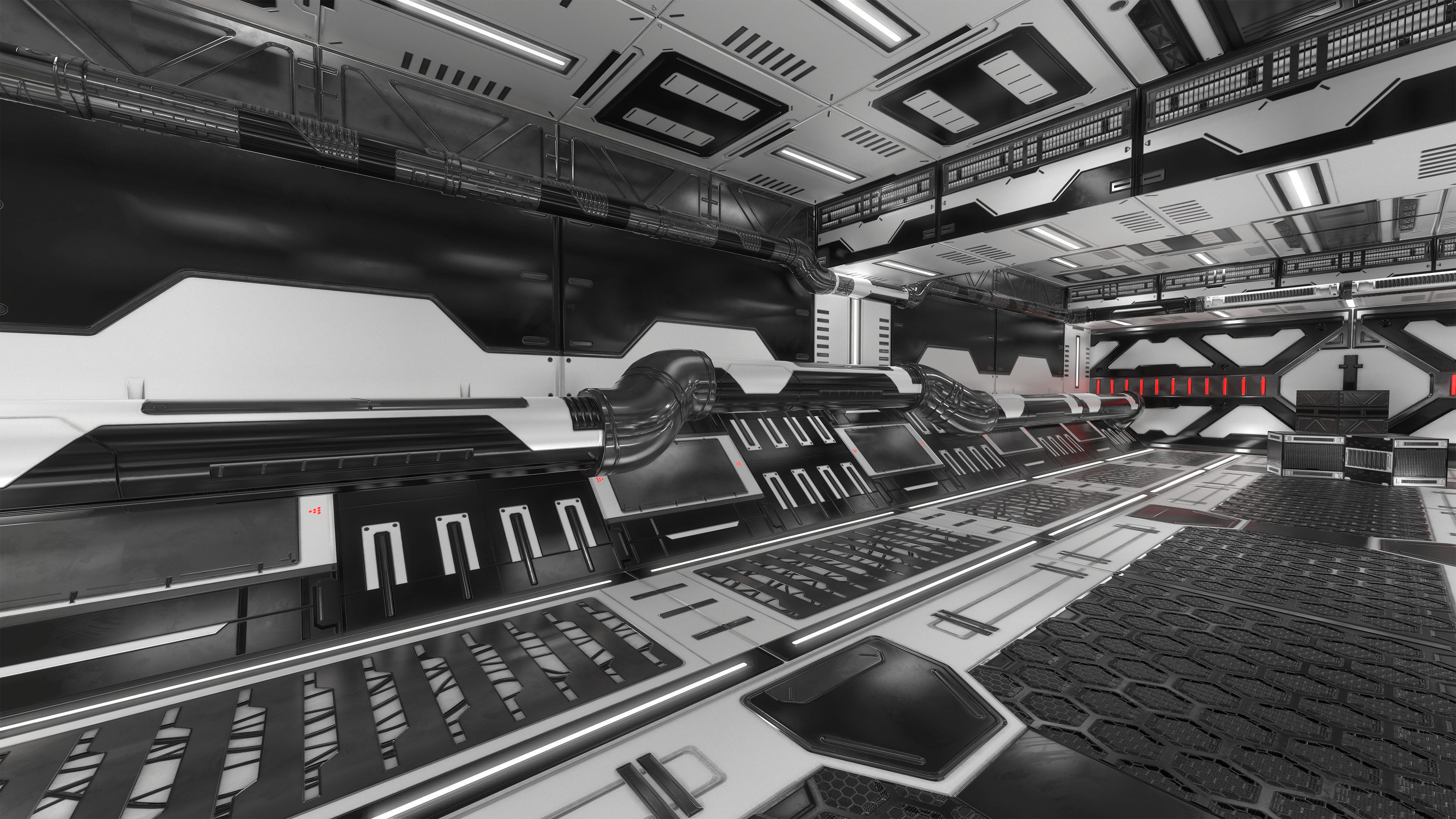 Sci-Fi Panels Low Poly Low-poly 3D model_13