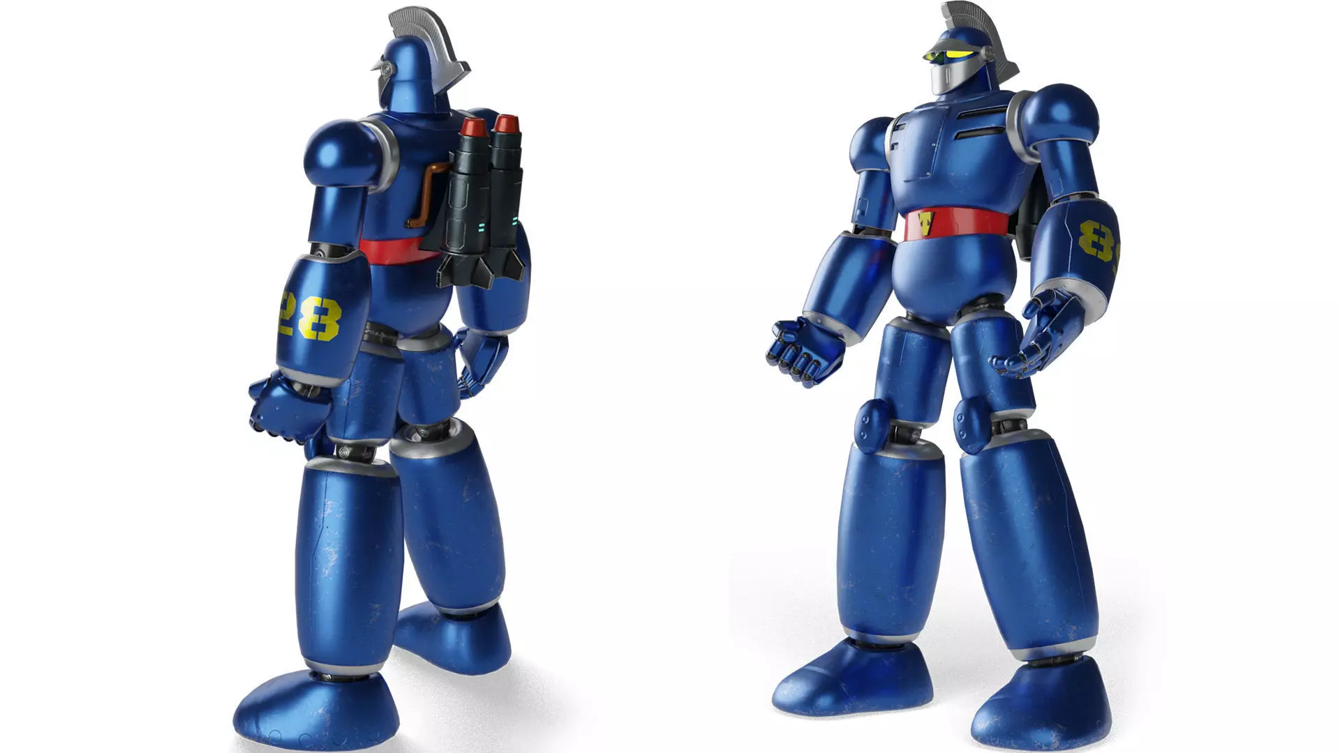 Tetsujin 28 Robot Low-poly 3D model_0