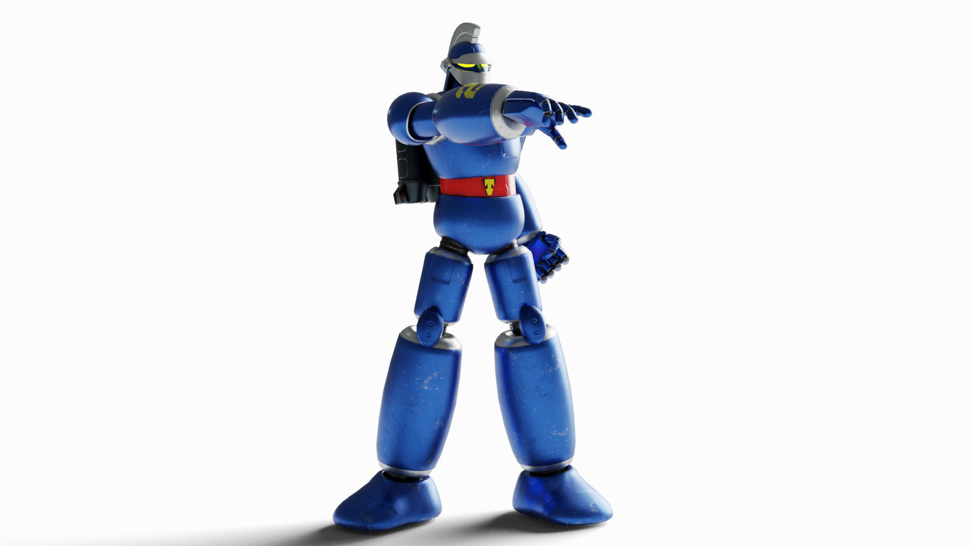 Tetsujin 28 Robot Low-poly 3D model_9