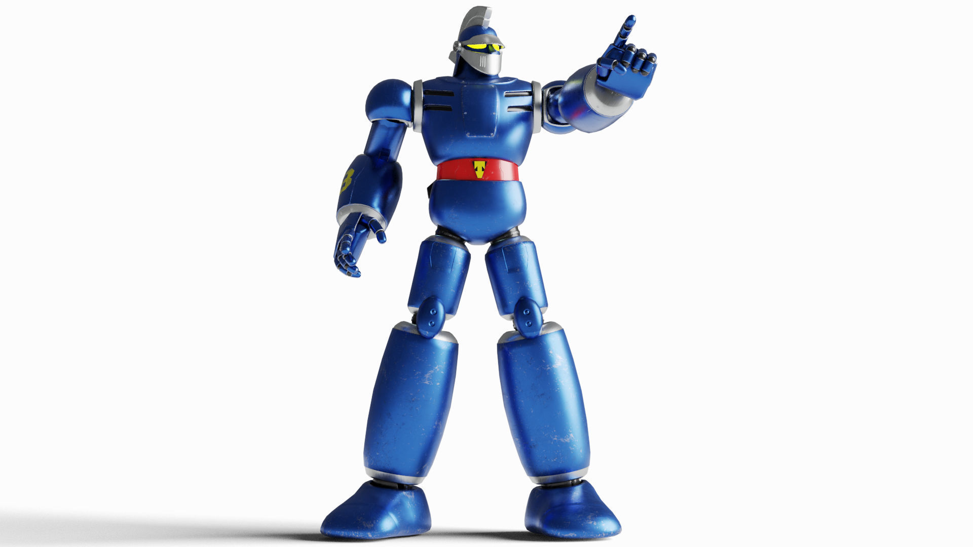 Tetsujin 28 Robot Low-poly 3D model_10